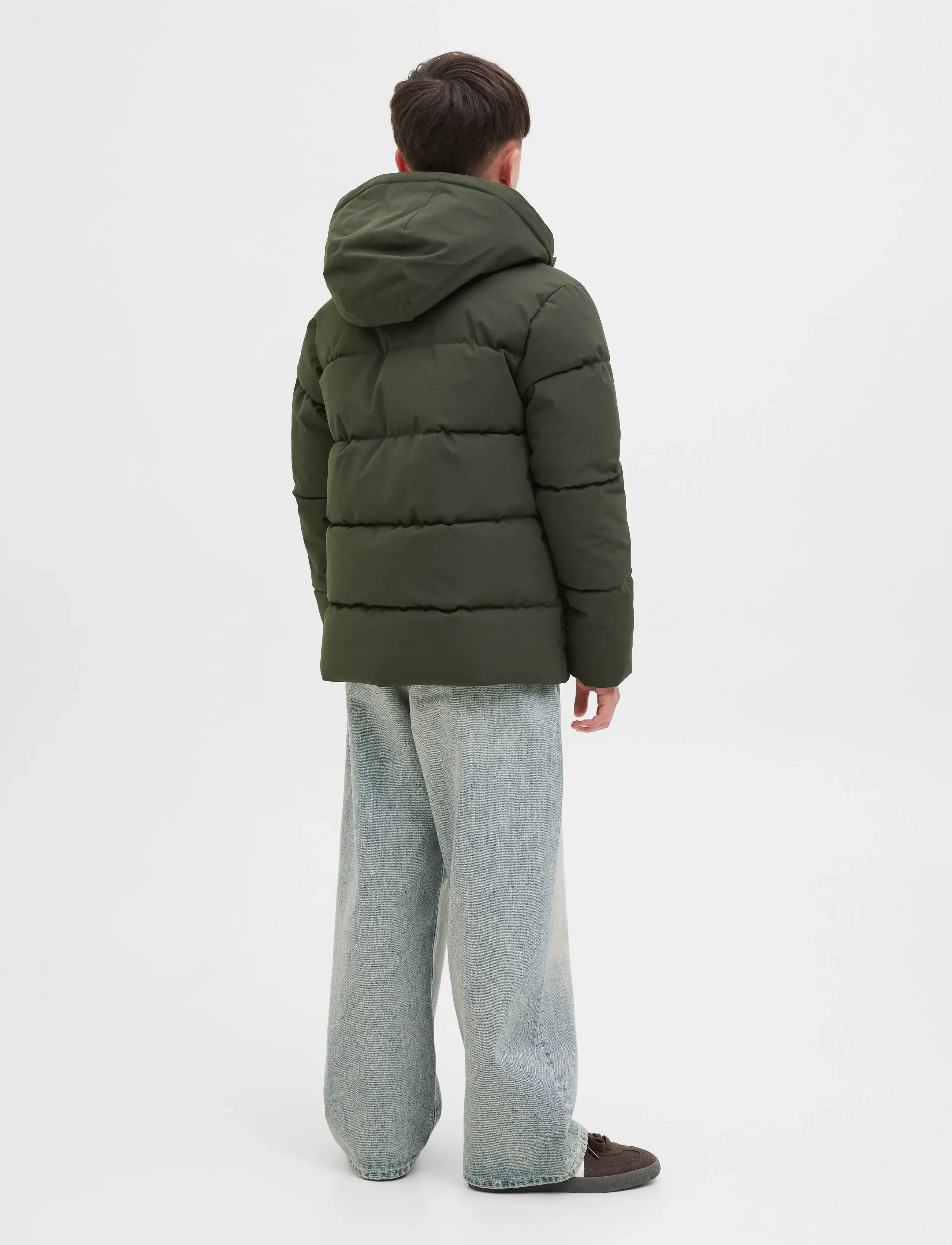 Jack & Jones - JJGLOBAL PUFFER JACKET JNR - vinterjakker - rosin - 2
