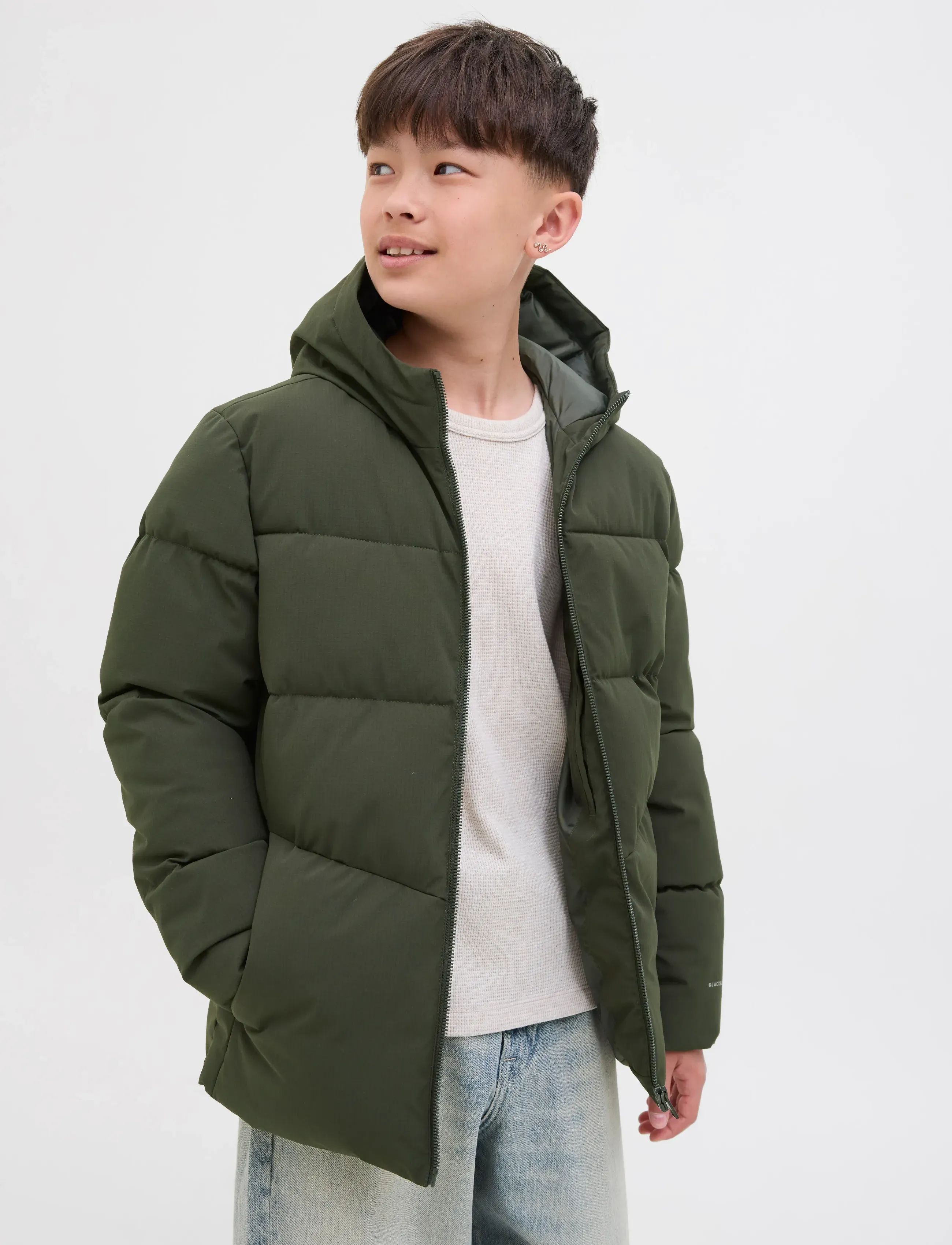 Jack & Jones - JJGLOBAL PUFFER JACKET JNR - Üleriided - rosin - 3