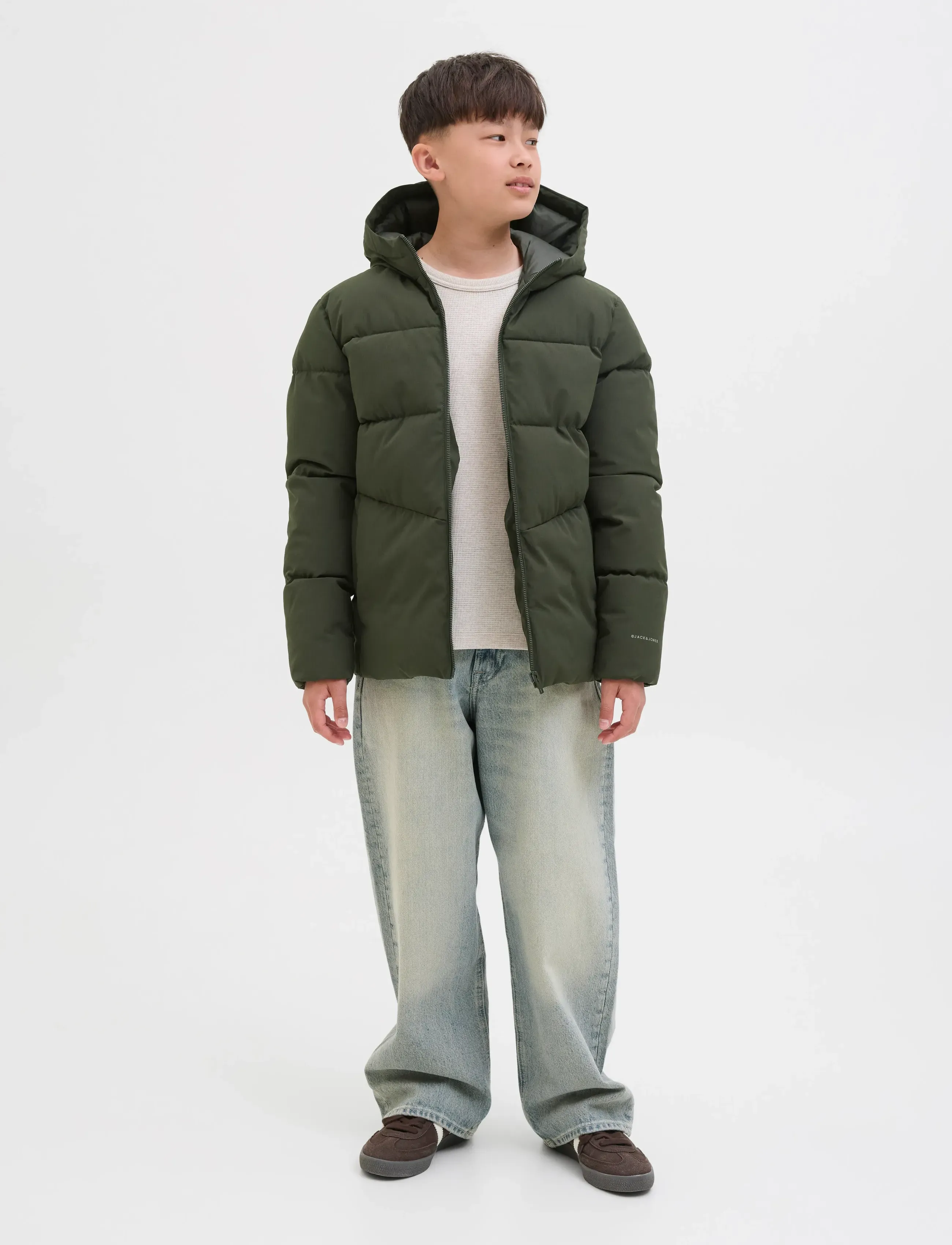 Jack & Jones - JJGLOBAL PUFFER JACKET JNR - Üleriided - rosin - 4