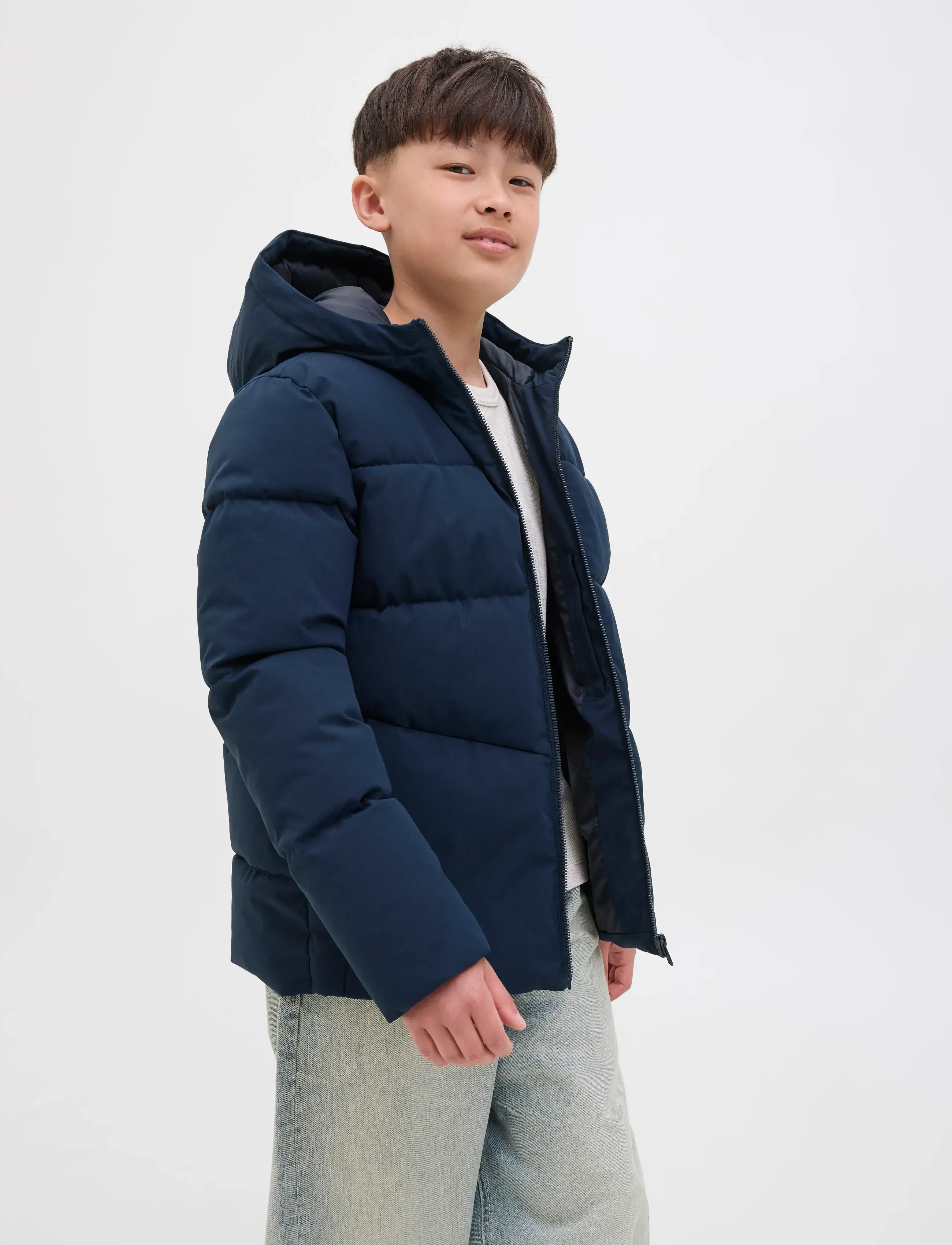 Jack & Jones - JJGLOBAL PUFFER JACKET JNR - winter jackets - sky captain - 5