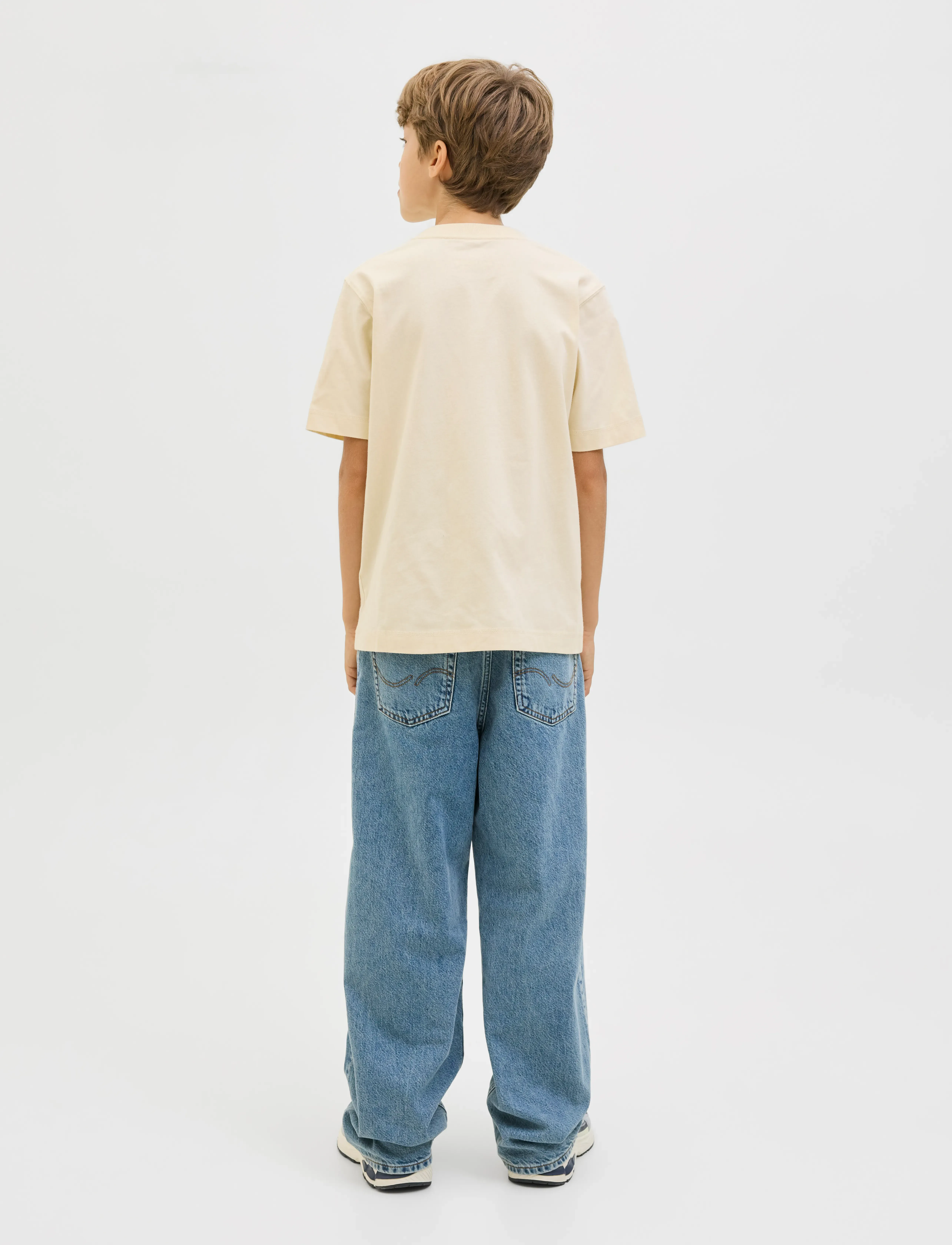 Jack & Jones - JORNORREBRO EMB TEE SS CN NOOS JNR - kortærmede t-shirts - antique white - 2