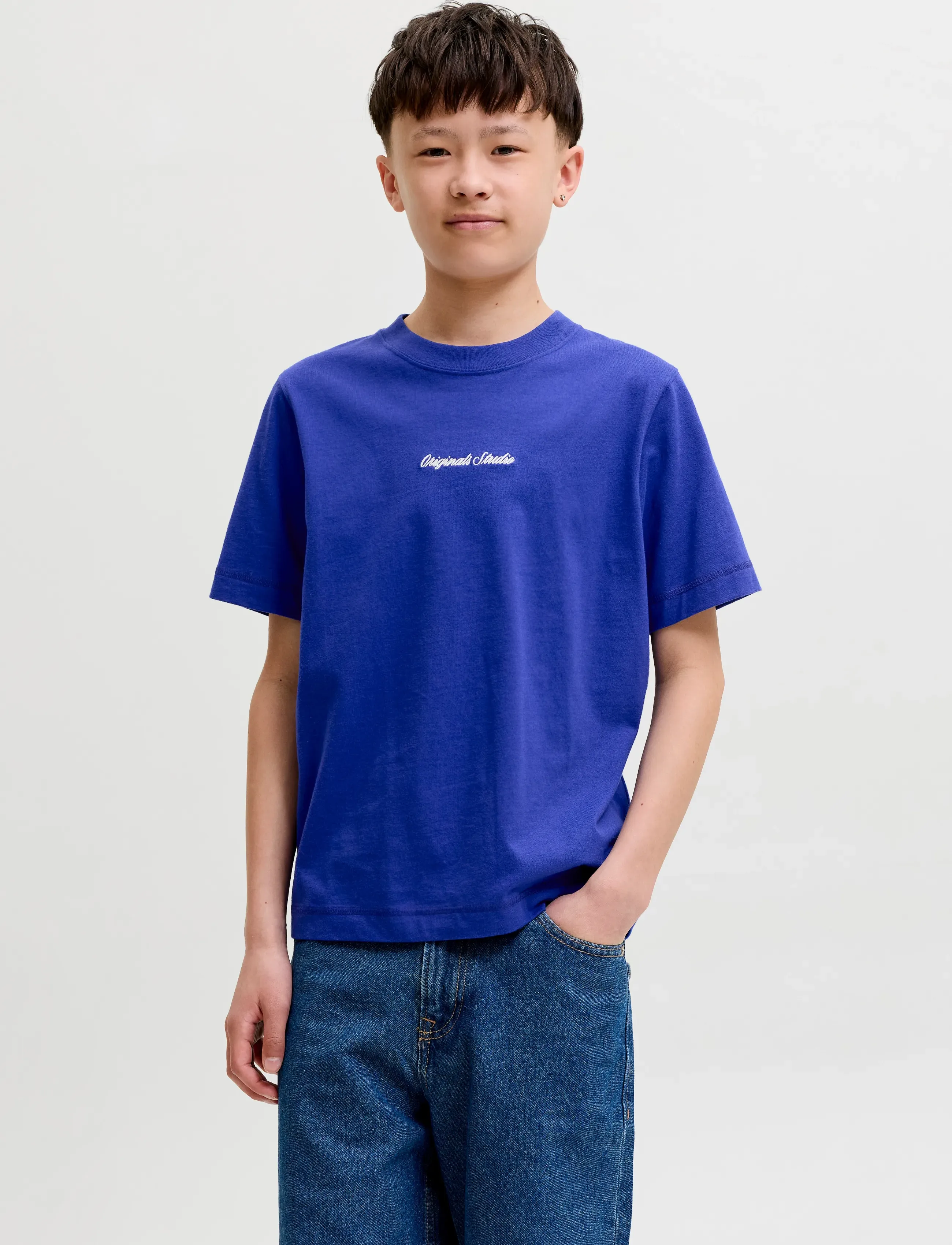 Jack & Jones JORNORREBRO EMB TEE SS CN NOOS JNR - Kortærmede T-shirts - BLUING / blue