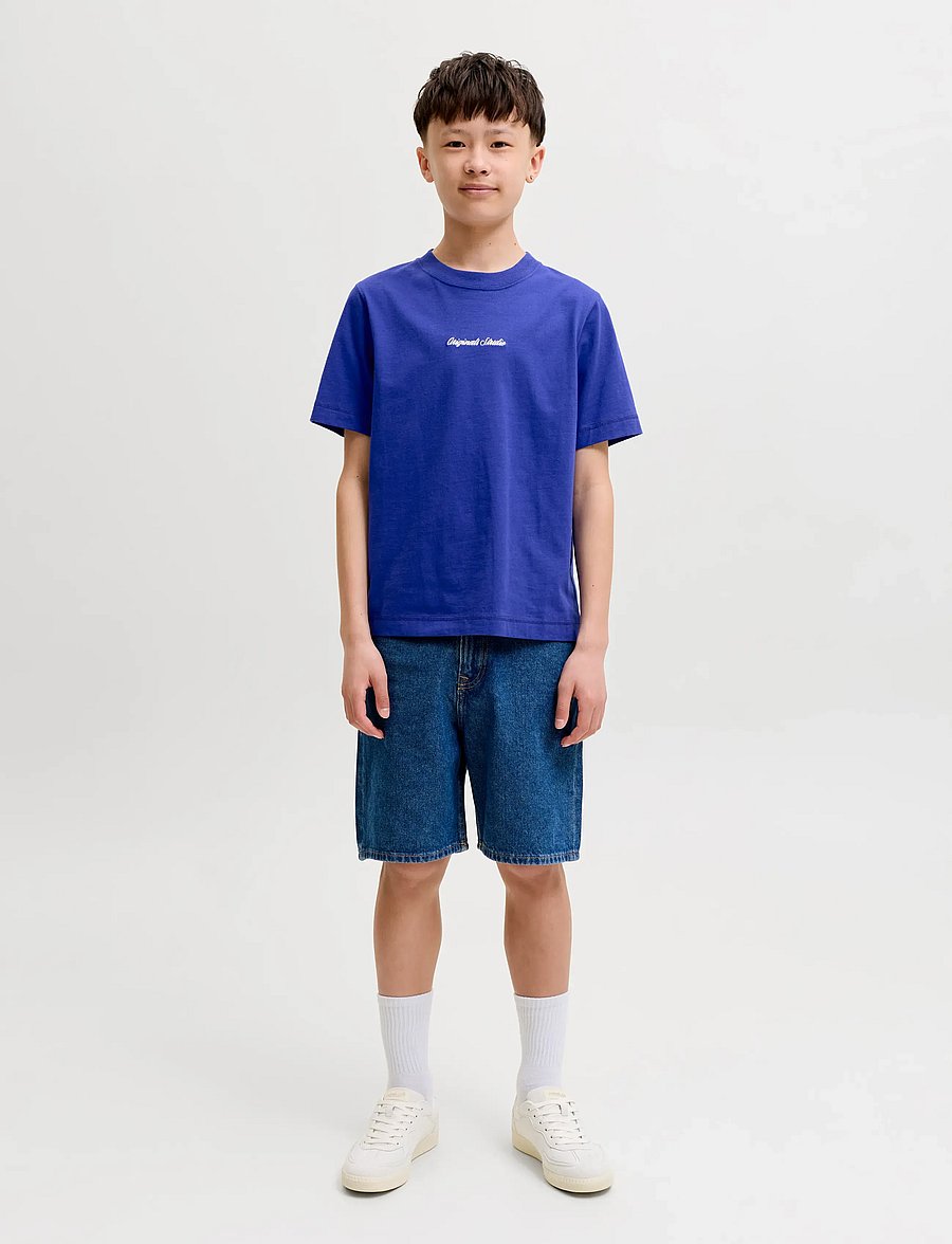 Jack & Jones - JORNORREBRO EMB TEE SS CN NOOS JNR - lühikeste varrukatega t-särgid - bluing - 4