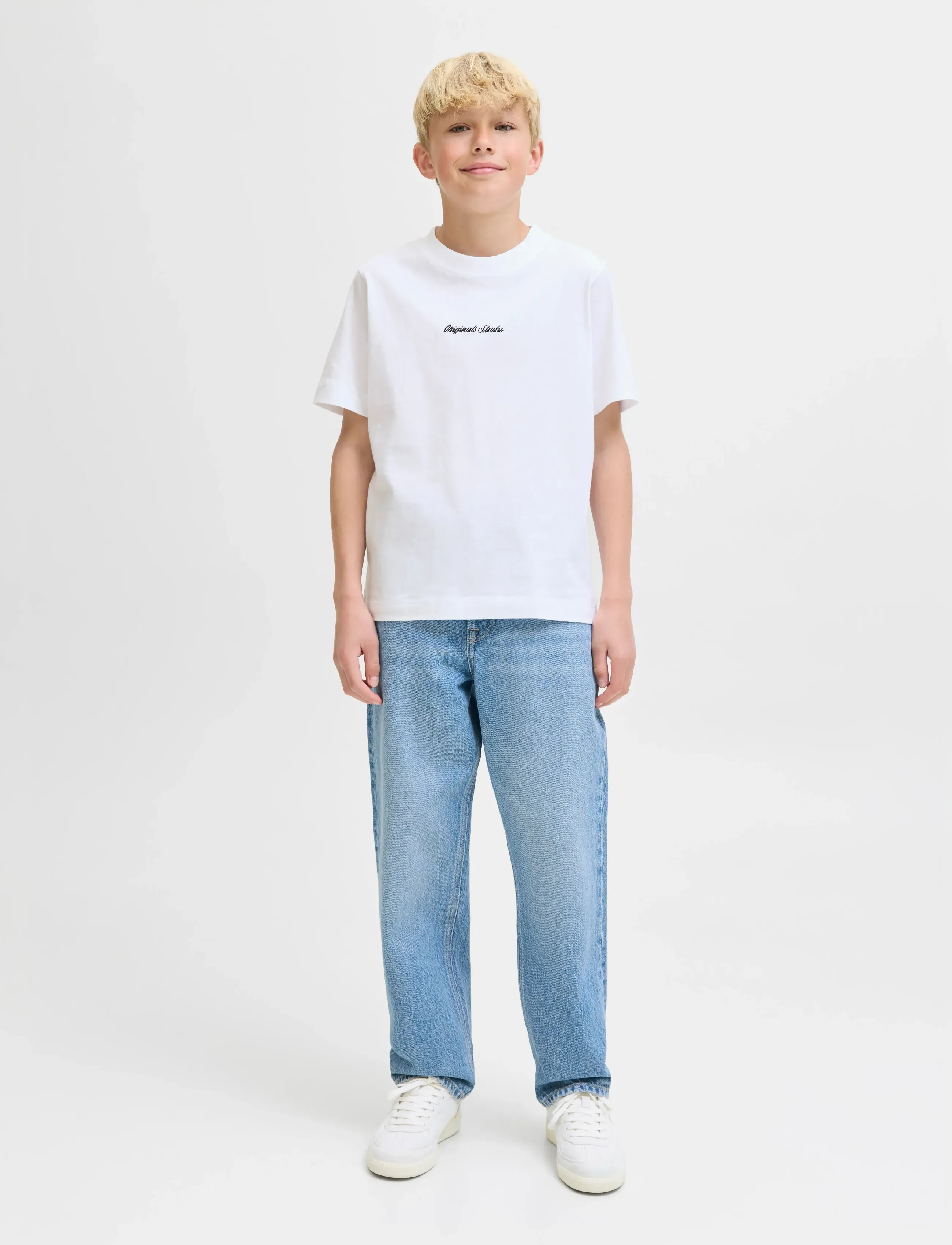 Jack & Jones - JORNORREBRO EMB TEE SS CN NOOS JNR - t-shirts à manches courtes - bright white - 3
