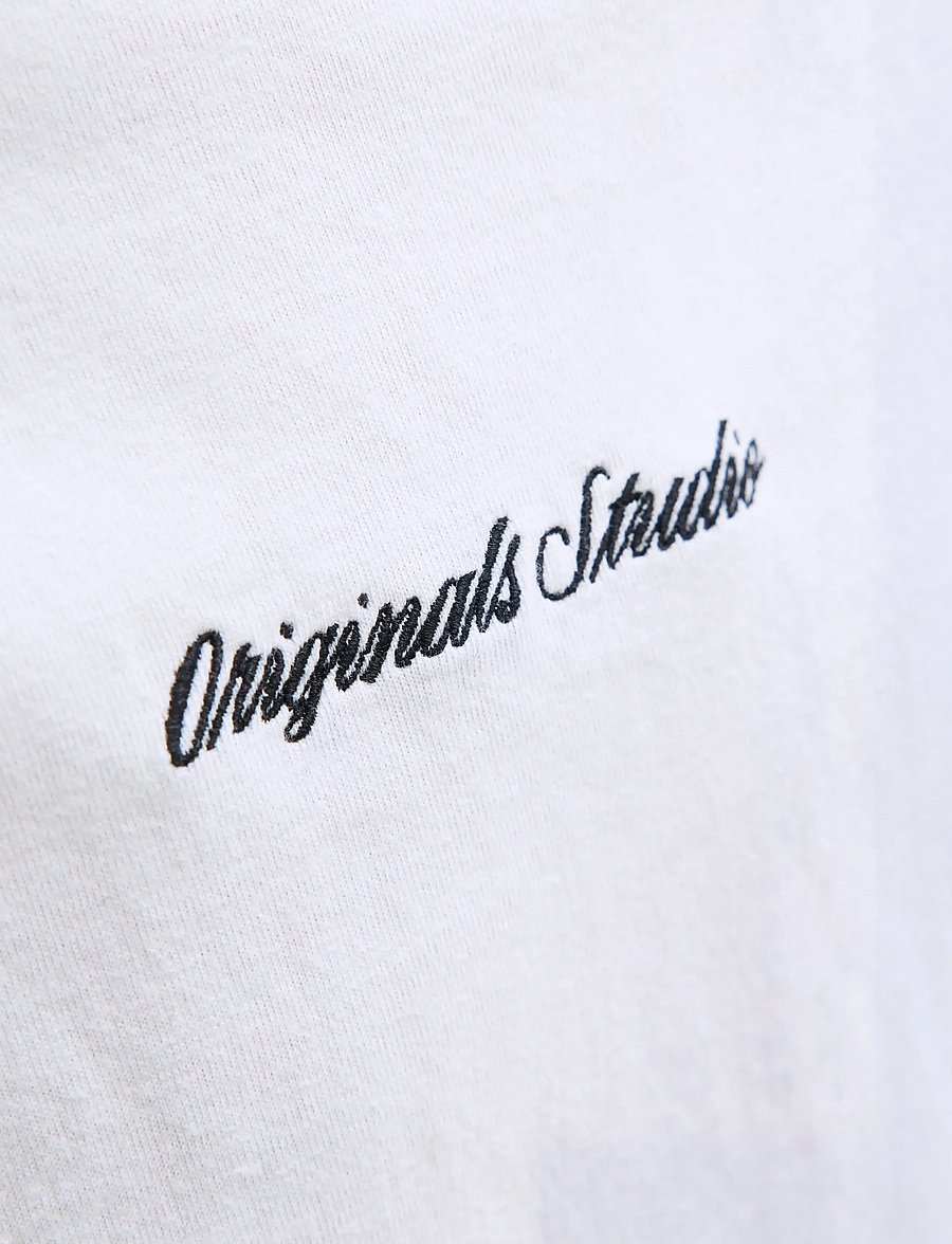 Jack & Jones - JORNORREBRO EMB TEE SS CN NOOS JNR - kurzärmelige - bright white - 5