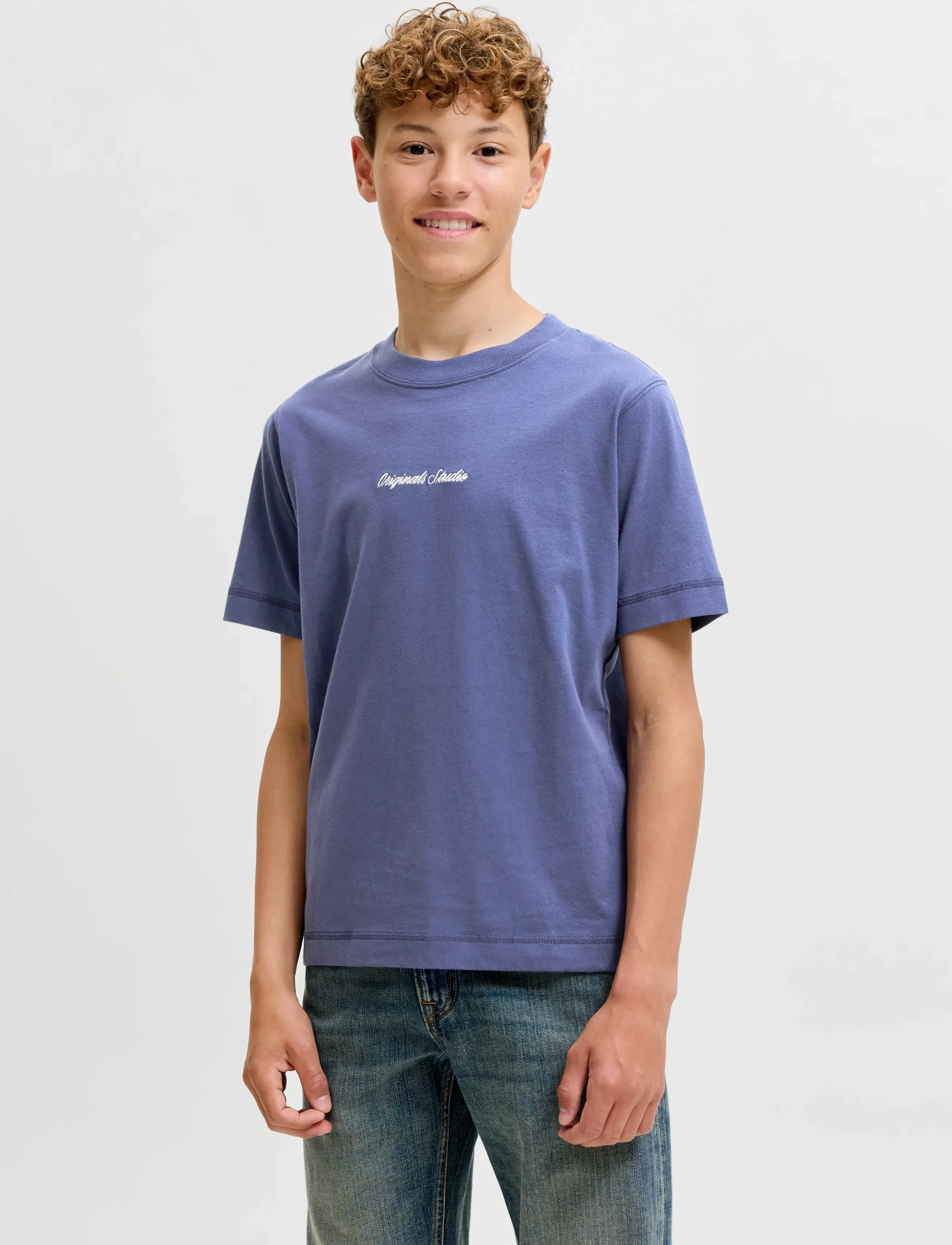 Jack & Jones JORNORREBRO EMB TEE SS CN NOOS JNR - T-särgid - CROWN BLUE / blue