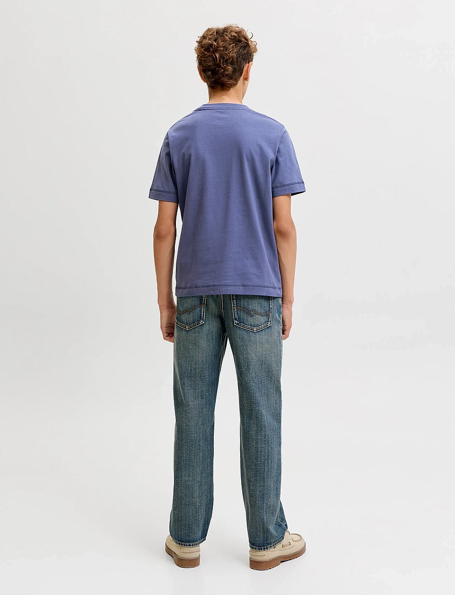 Jack & Jones - JORNORREBRO EMB TEE SS CN NOOS JNR - lühikeste varrukatega t-särgid - crown blue - 3