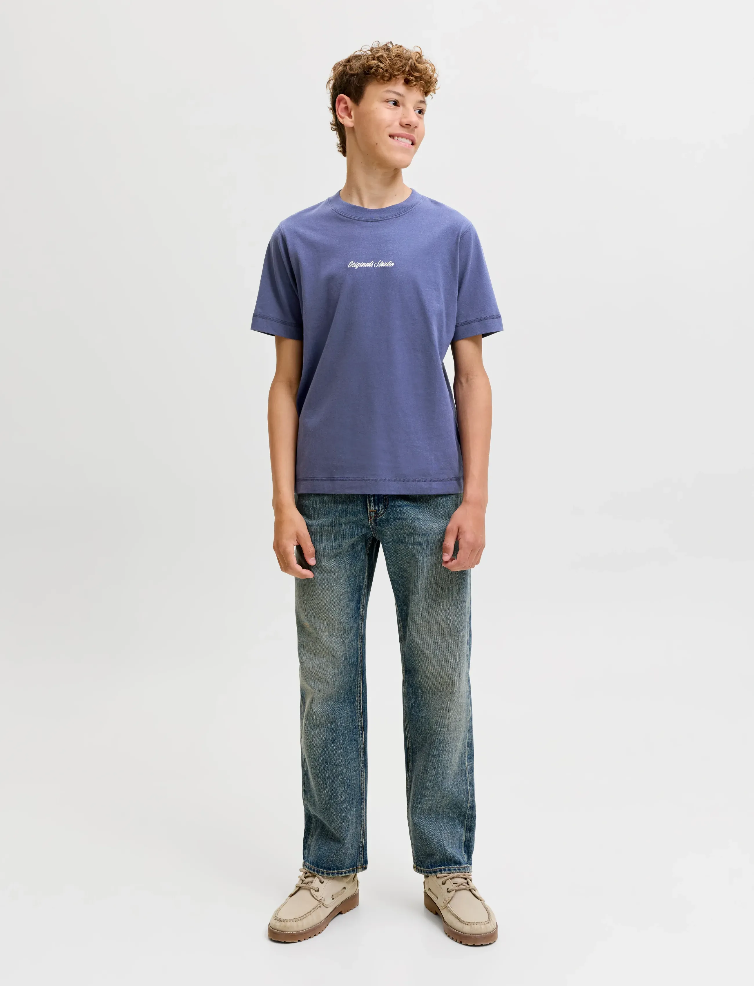 Jack & Jones - JORNORREBRO EMB TEE SS CN NOOS JNR - lühikeste varrukatega t-särgid - crown blue - 4