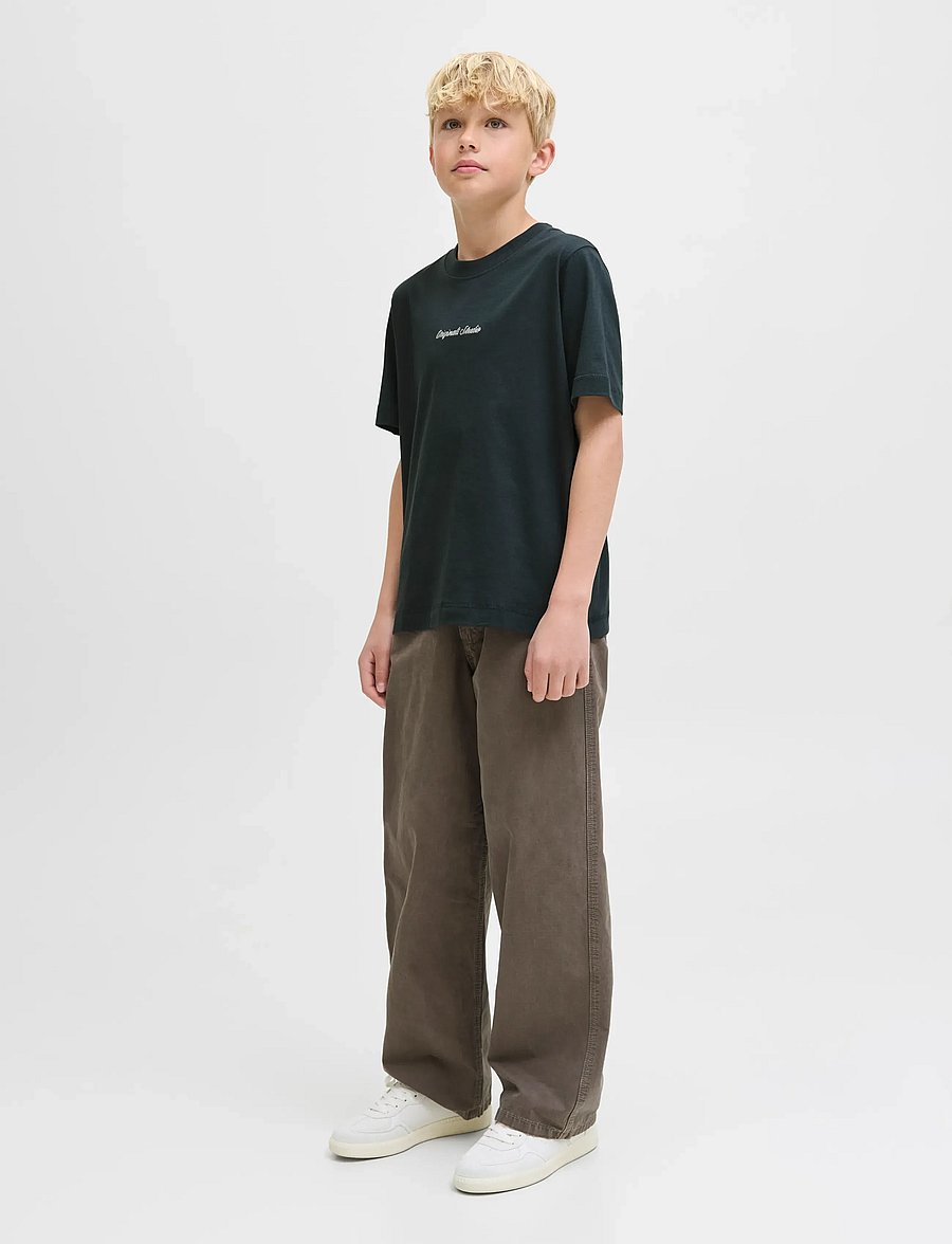 Jack & Jones - JORNORREBRO EMB TEE SS CN NOOS JNR - t-krekli ar īsām piedurknēm - forest river - 0