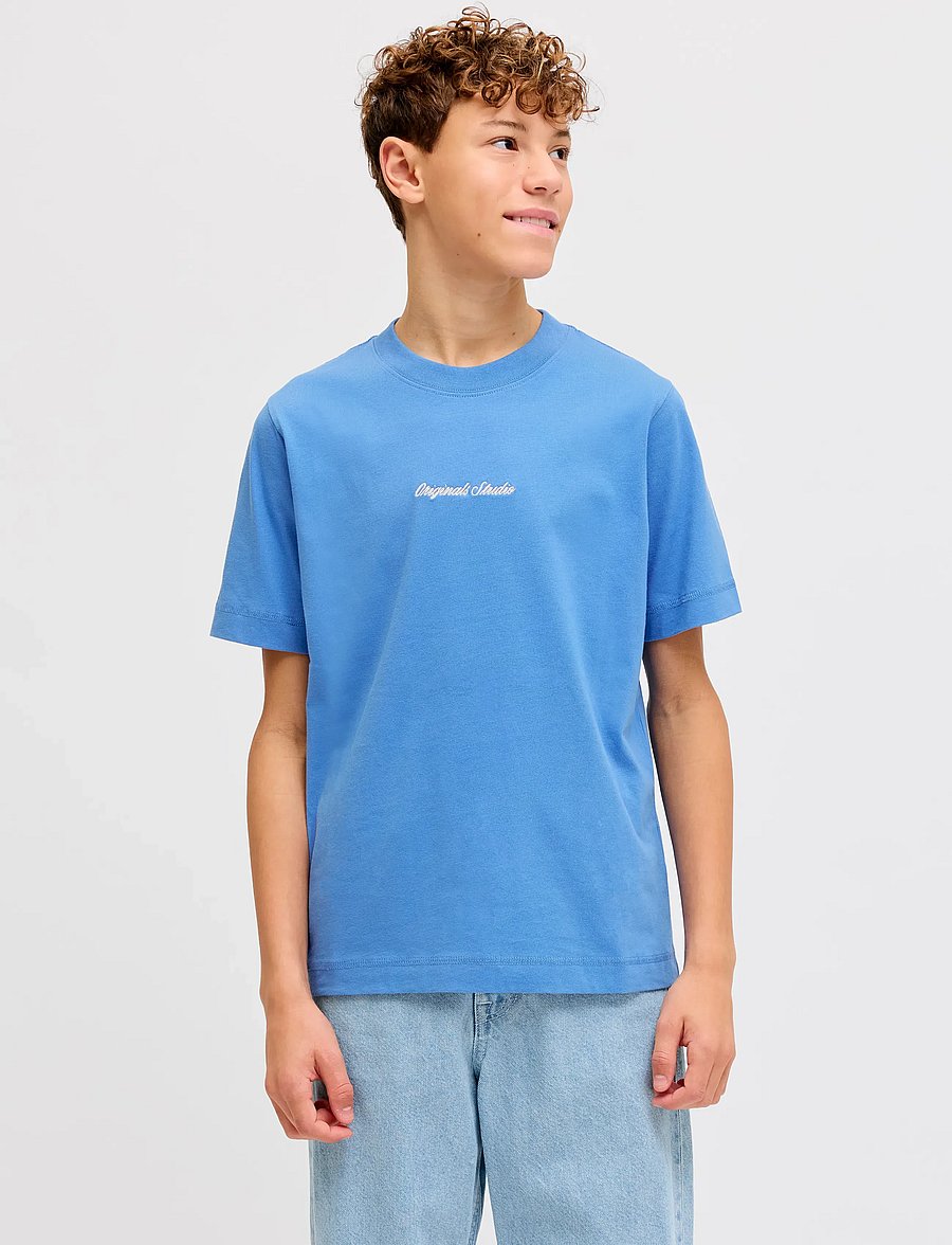 Jack & Jones - JORNORREBRO EMB TEE SS CN NOOS JNR - kurzärmelige - marina - 0