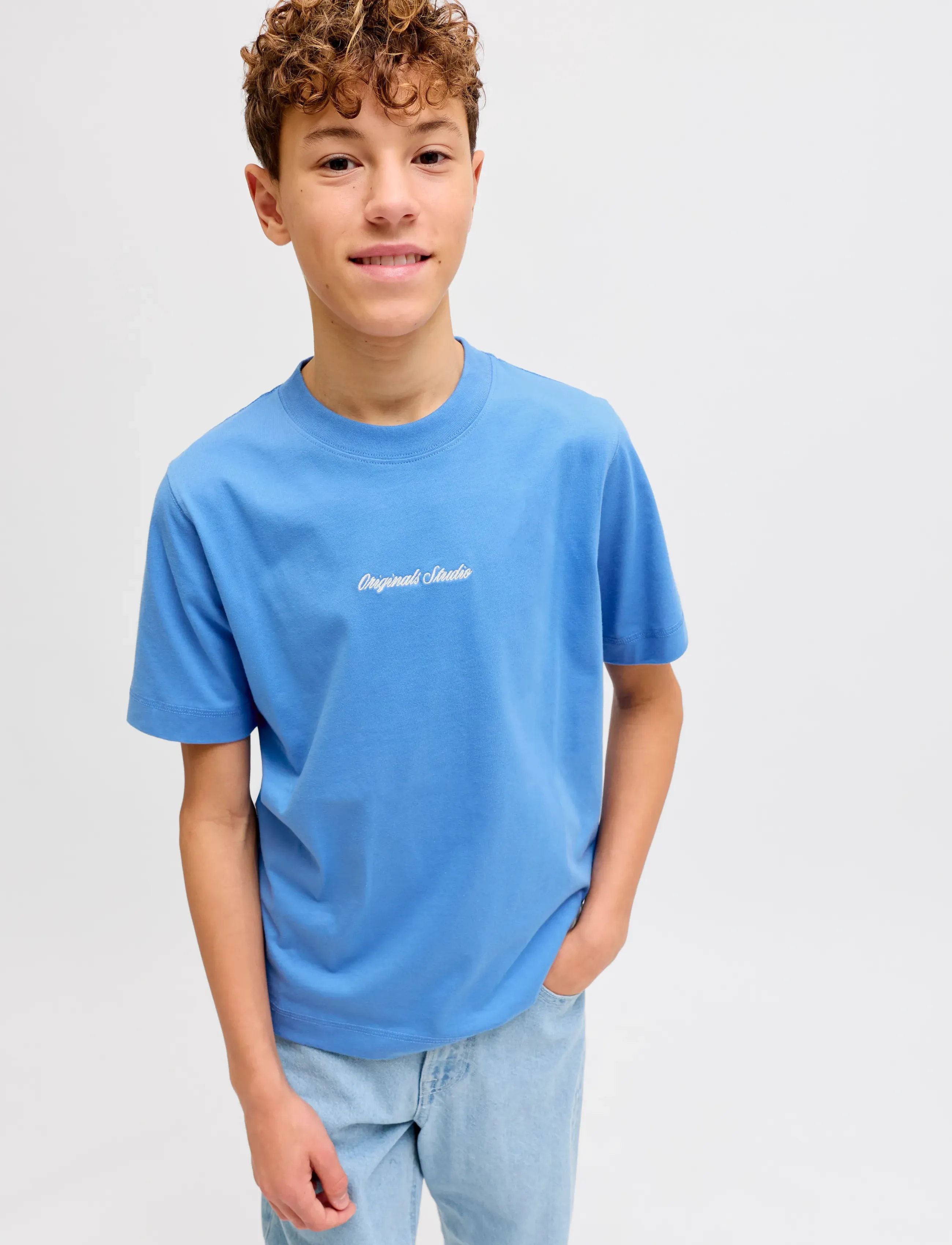 Jack & Jones - JORNORREBRO EMB TEE SS CN NOOS JNR - t-shirts à manches courtes - marina - 5