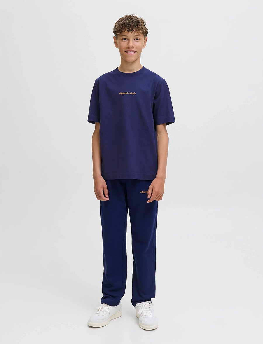 Jack & Jones - JORNORREBRO EMB TEE SS CN NOOS JNR - kurzärmelige - ocean cavern - 3