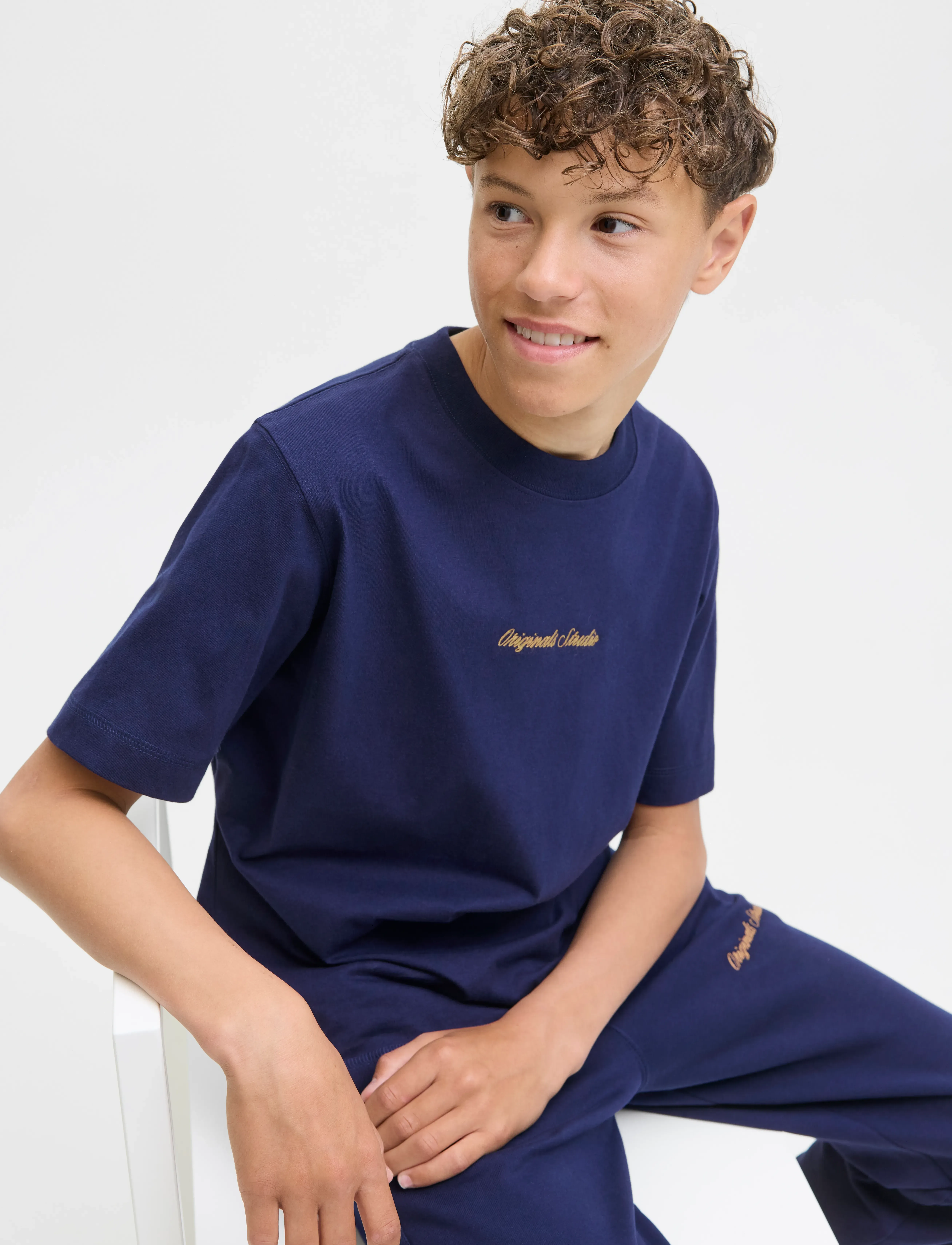 Jack & Jones - JORNORREBRO EMB TEE SS CN NOOS JNR - kurzärmelige - ocean cavern - 4