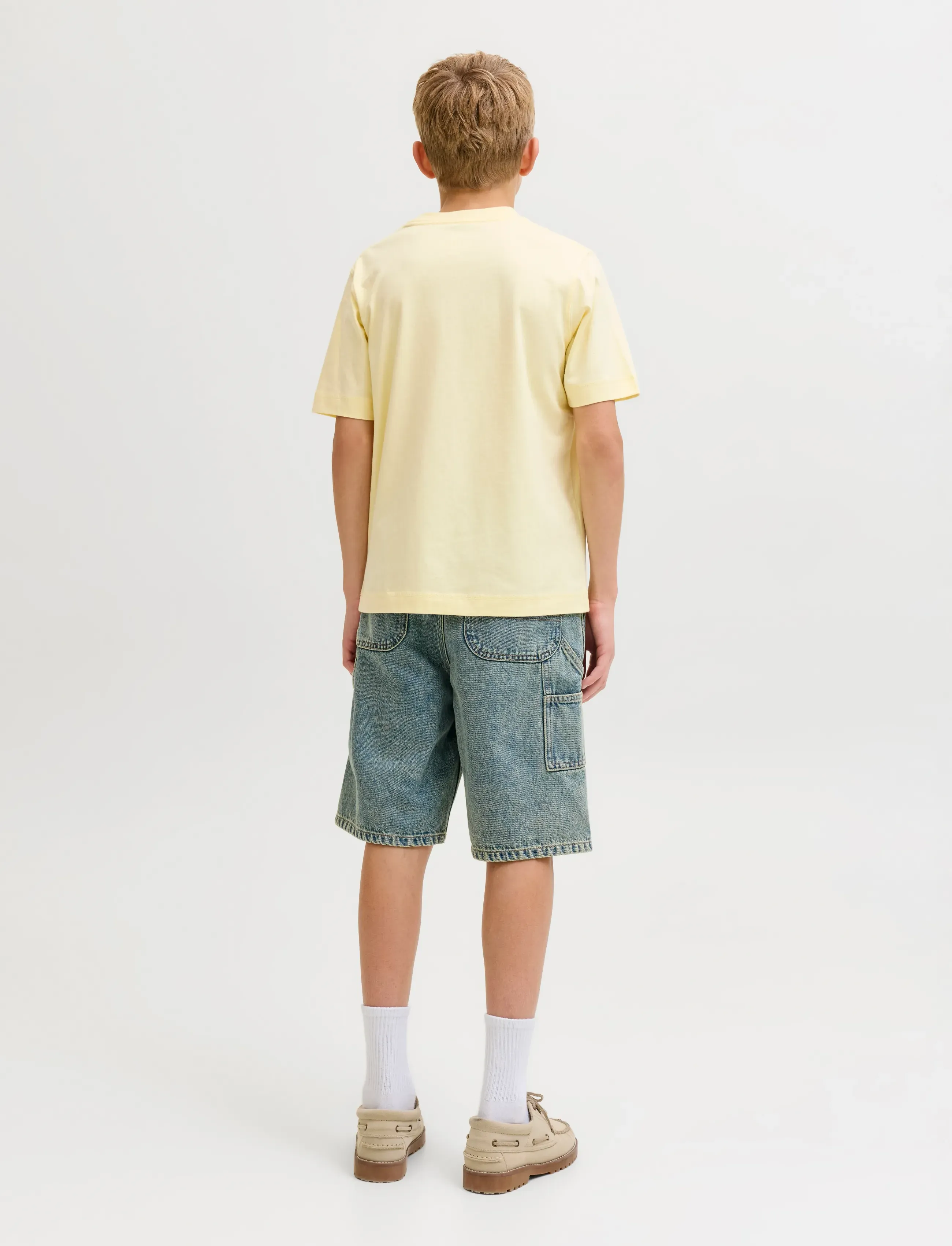Jack & Jones - JORNORREBRO EMB TEE SS CN NOOS JNR - kortærmede t-shirts - pastel yellow - 2