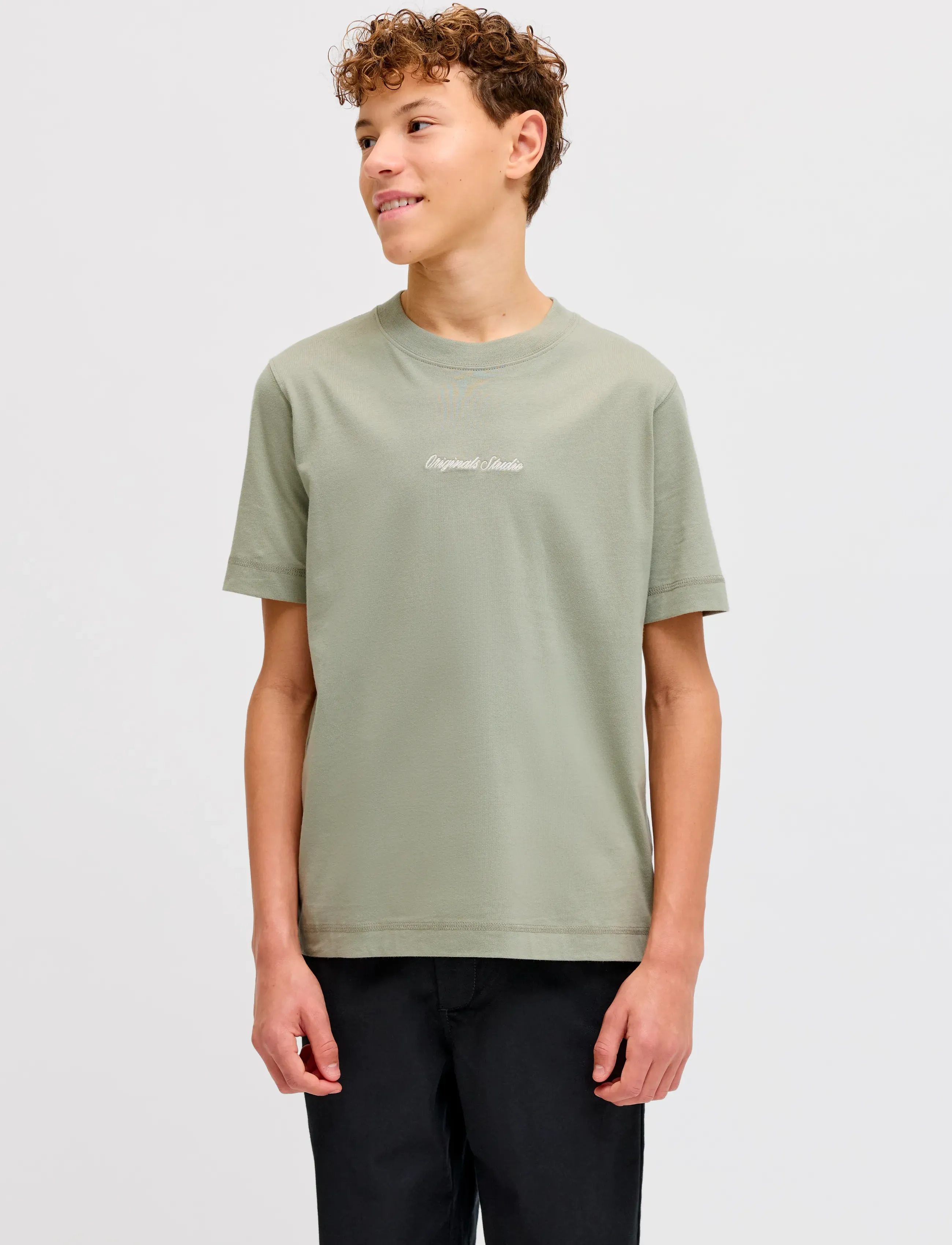 Jack & Jones JORNORREBRO EMB TEE SS CN NOOS JNR - Topper & T-skjorter - SEAGRASS / green