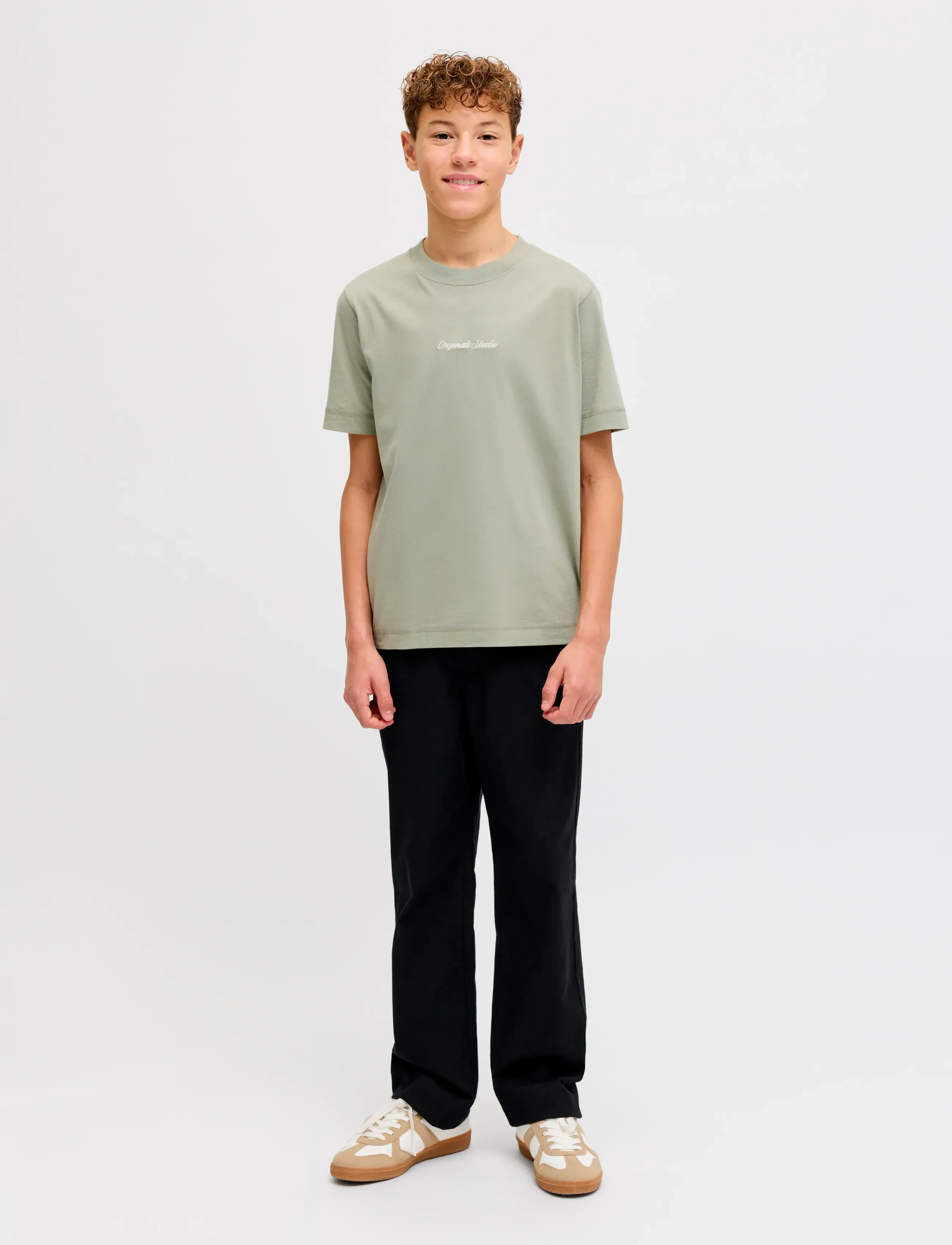 Jack & Jones - JORNORREBRO EMB TEE SS CN NOOS JNR - kortærmede t-shirts - seagrass - 3