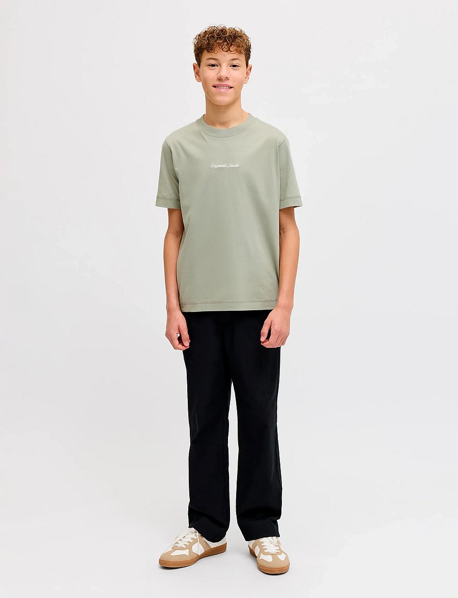Jack & Jones - JORNORREBRO EMB TEE SS CN NOOS JNR - lühikeste varrukatega t-särgid - seagrass - 3