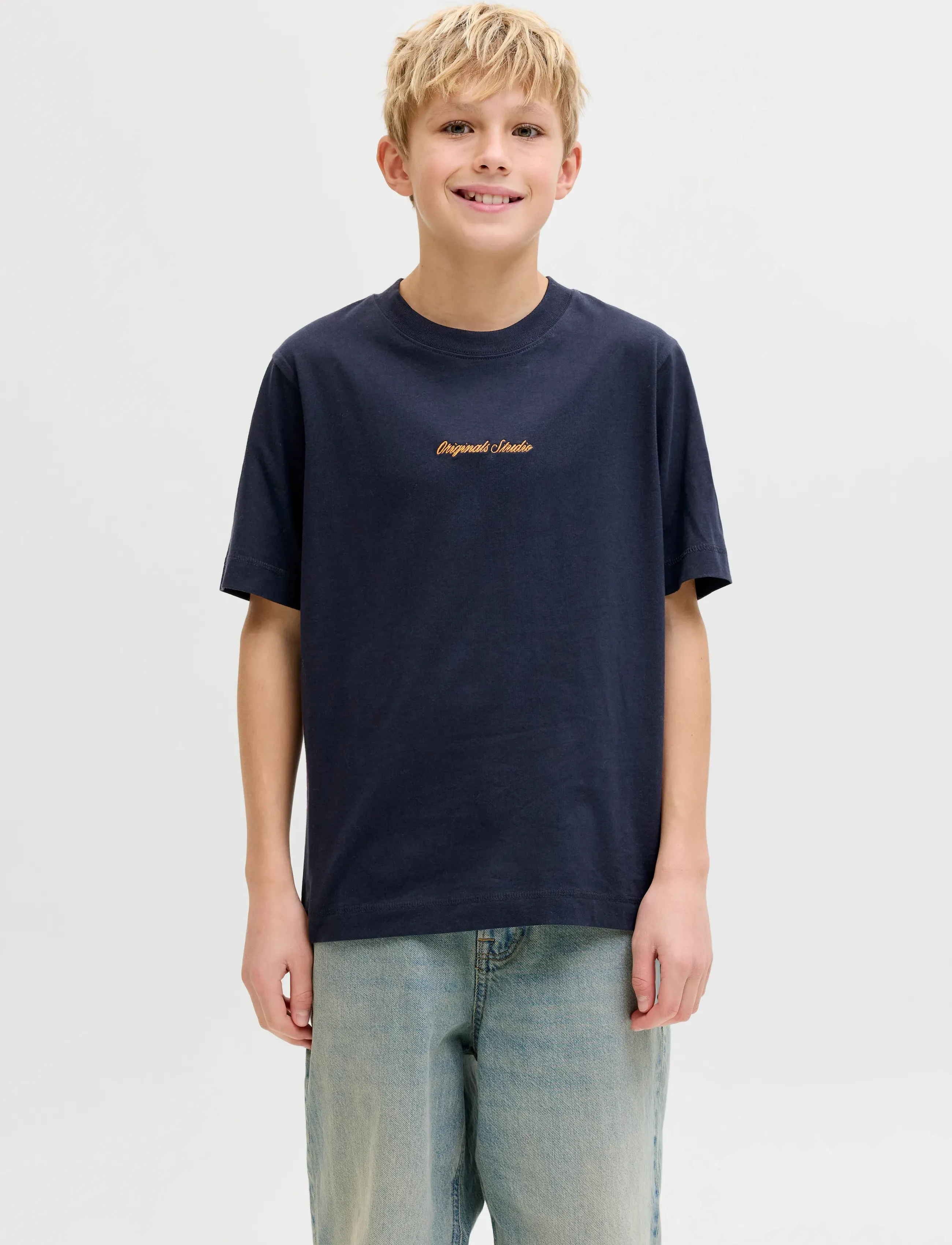 Jack & Jones JORNORREBRO EMB TEE SS CN NOOS JNR - Kortærmede T-shirts - SKY CAPTAIN / navy