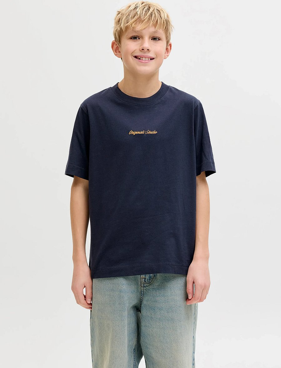 Jack & Jones - JORNORREBRO EMB TEE SS CN NOOS JNR - lühikeste varrukatega t-särgid - sky captain - 0