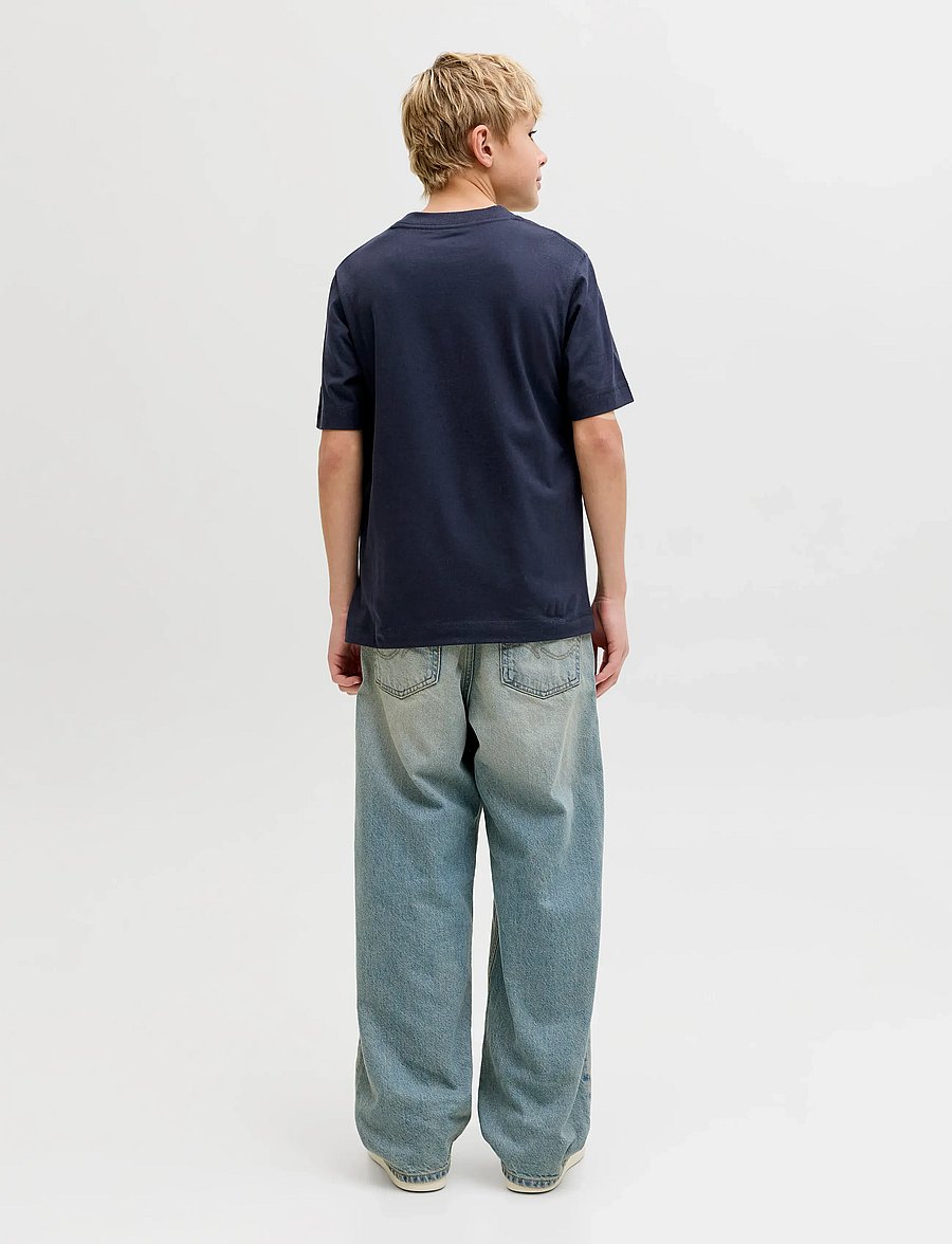 Jack & Jones - JORNORREBRO EMB TEE SS CN NOOS JNR - lühikeste varrukatega t-särgid - sky captain - 2