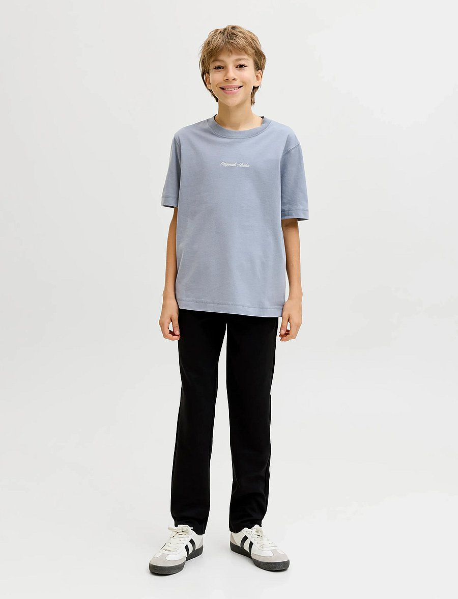 Jack & Jones - JORNORREBRO EMB TEE SS CN NOOS JNR - lühikeste varrukatega t-särgid - tradewinds - 3