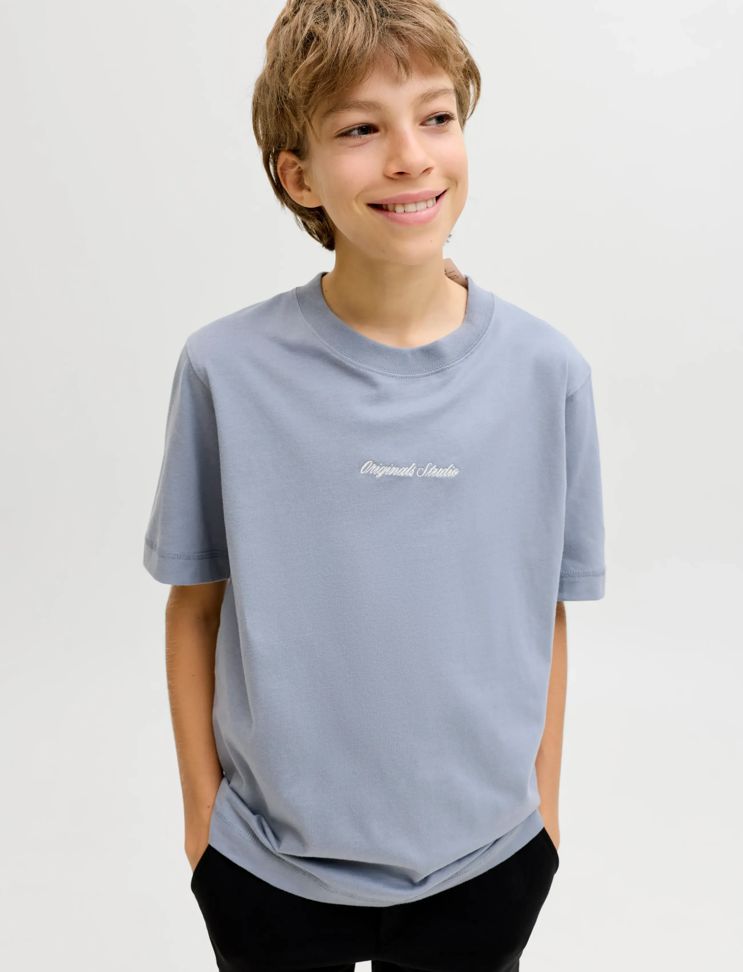 Jack & Jones - JORNORREBRO EMB TEE SS CN NOOS JNR - kurzärmelige - tradewinds - 5