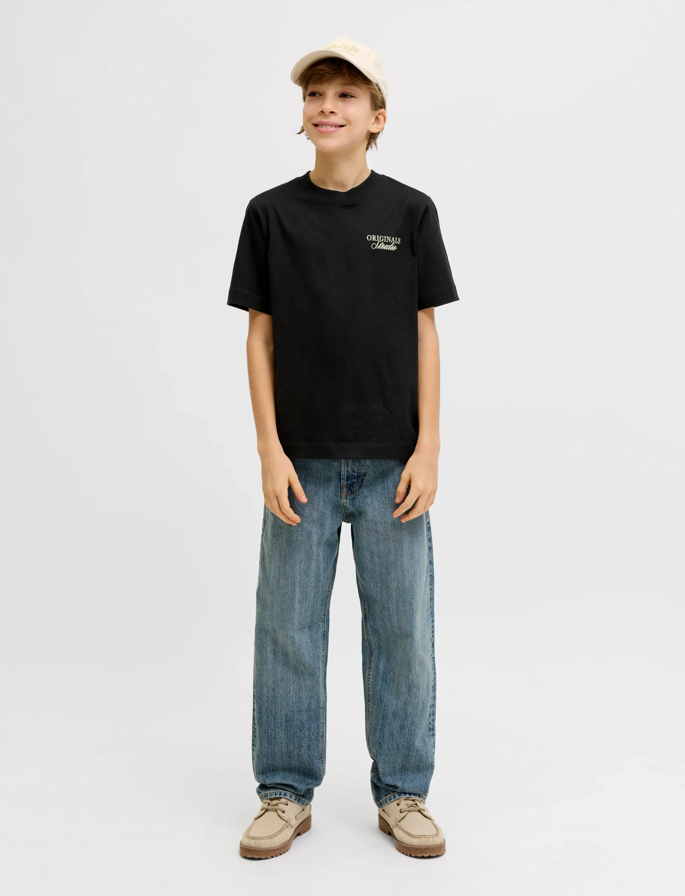Jack & Jones - JORNORREBRO TYPO TEE SS CREW NECK SN JNR - kortærmede t-shirts - black - 3