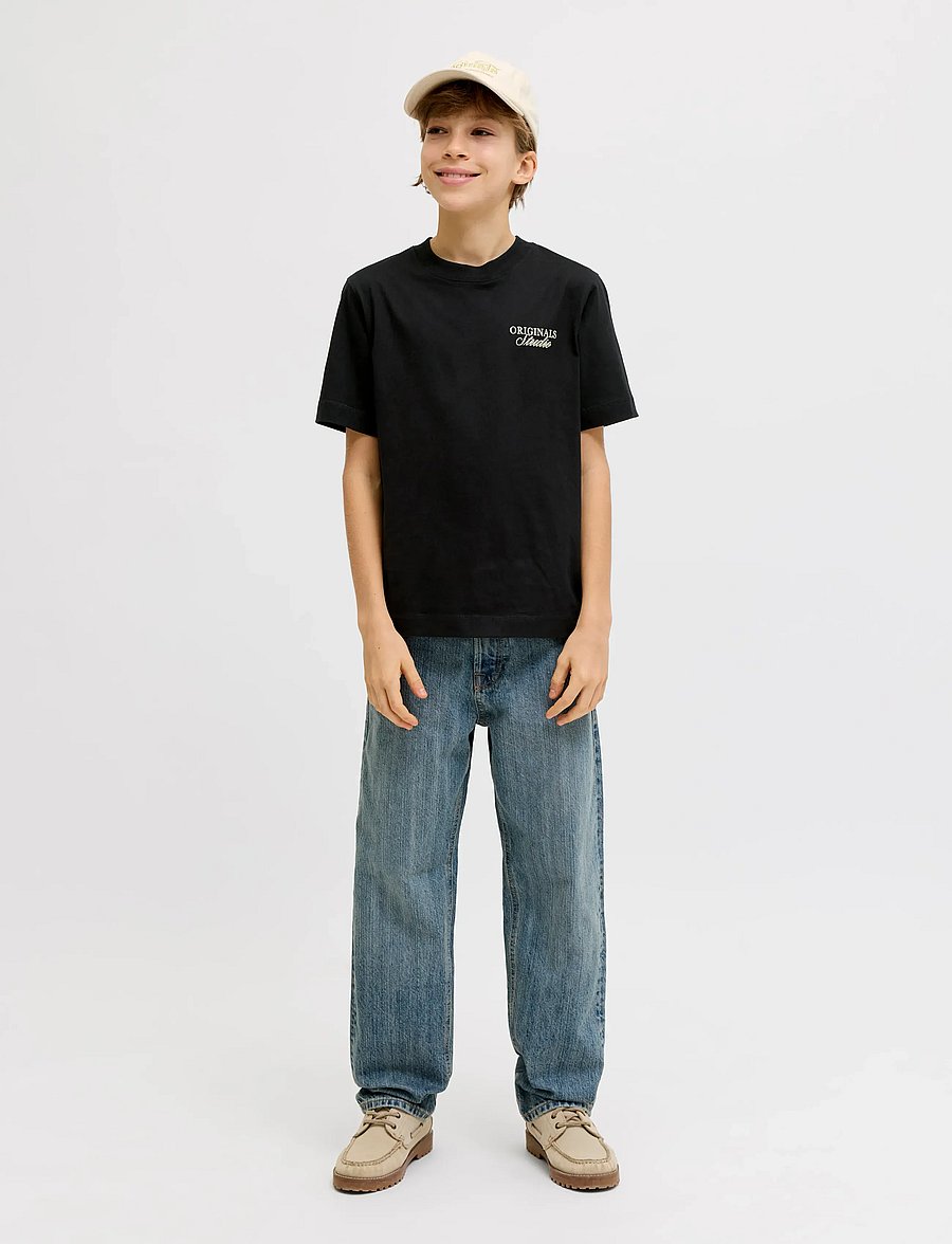 Jack & Jones - JORNORREBRO TYPO TEE SS CREW NECK SN JNR - kortærmede t-shirts - black - 3