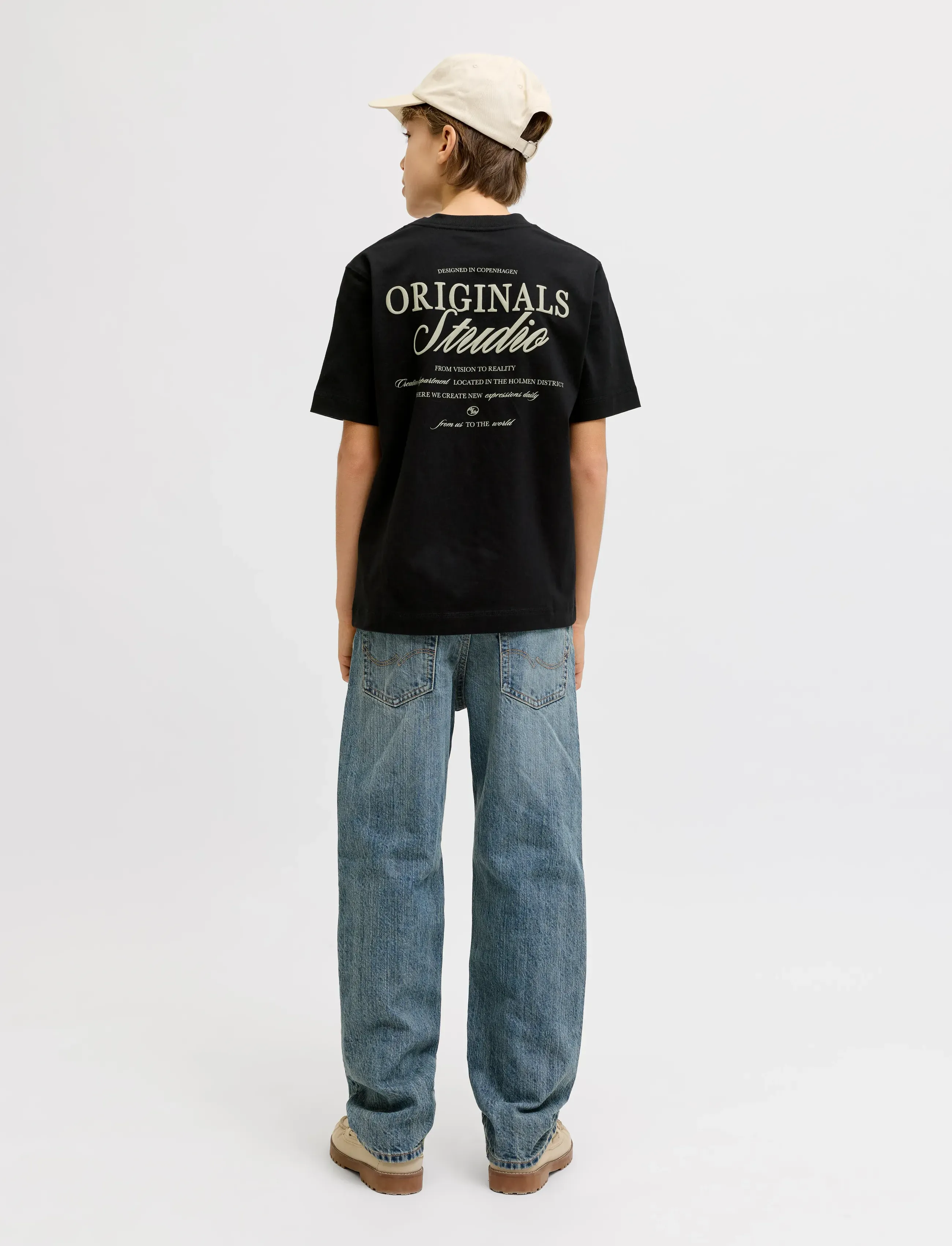 Jack & Jones - JORNORREBRO TYPO TEE SS CREW NECK SN JNR - kortærmede t-shirts - black - 4