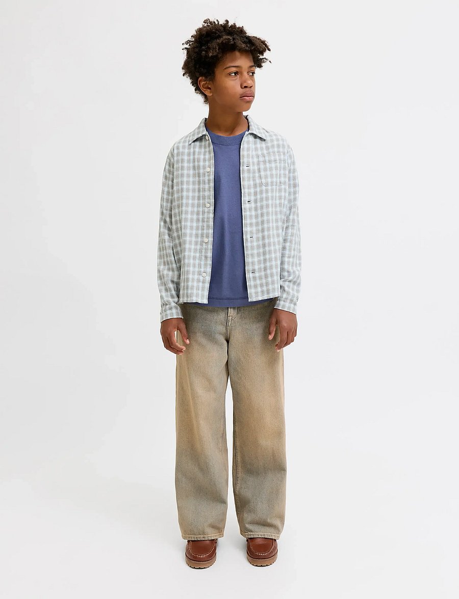 Jack & Jones - JORNORREBRO TYPO TEE SS CREW NECK SN JNR - kortærmede t-shirts - crown blue - 4