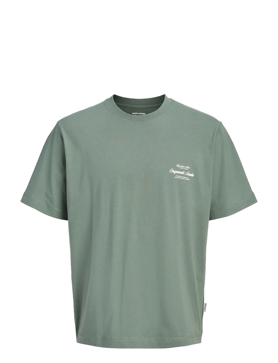 Jack & Jones - JORNORREBRO TYPO TEE SS CREW NECK SN JNR - kortærmede t-shirts - laurel wreath - 1