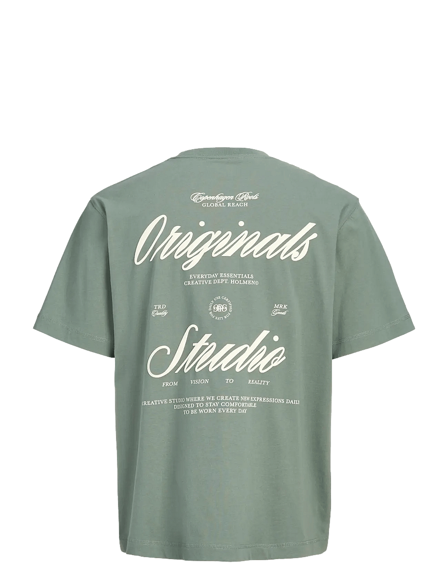 Jack & Jones - JORNORREBRO TYPO TEE SS CREW NECK SN JNR - kortærmede t-shirts - laurel wreath - 2
