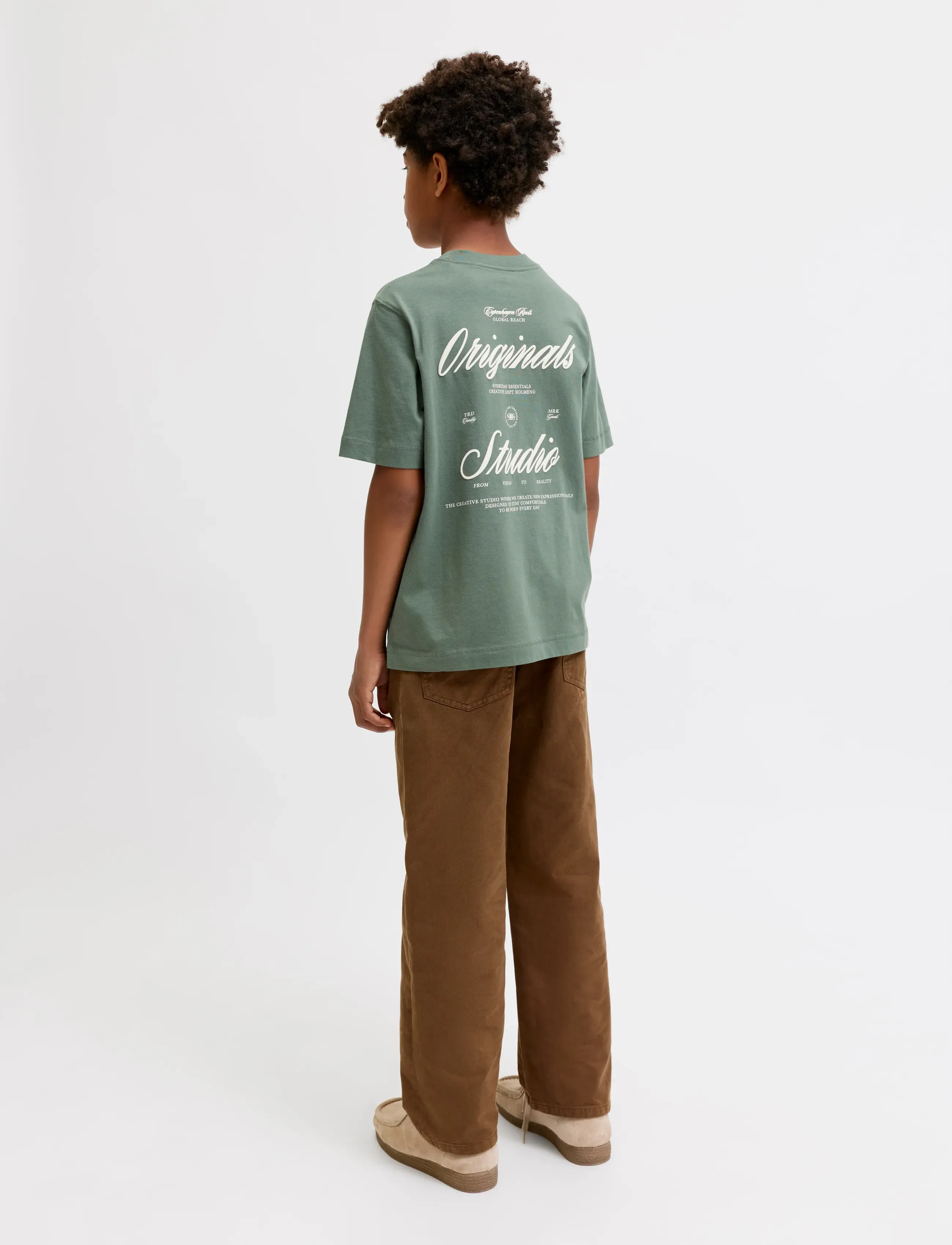 Jack & Jones - JORNORREBRO TYPO TEE SS CREW NECK SN JNR - kortærmede t-shirts - laurel wreath - 3