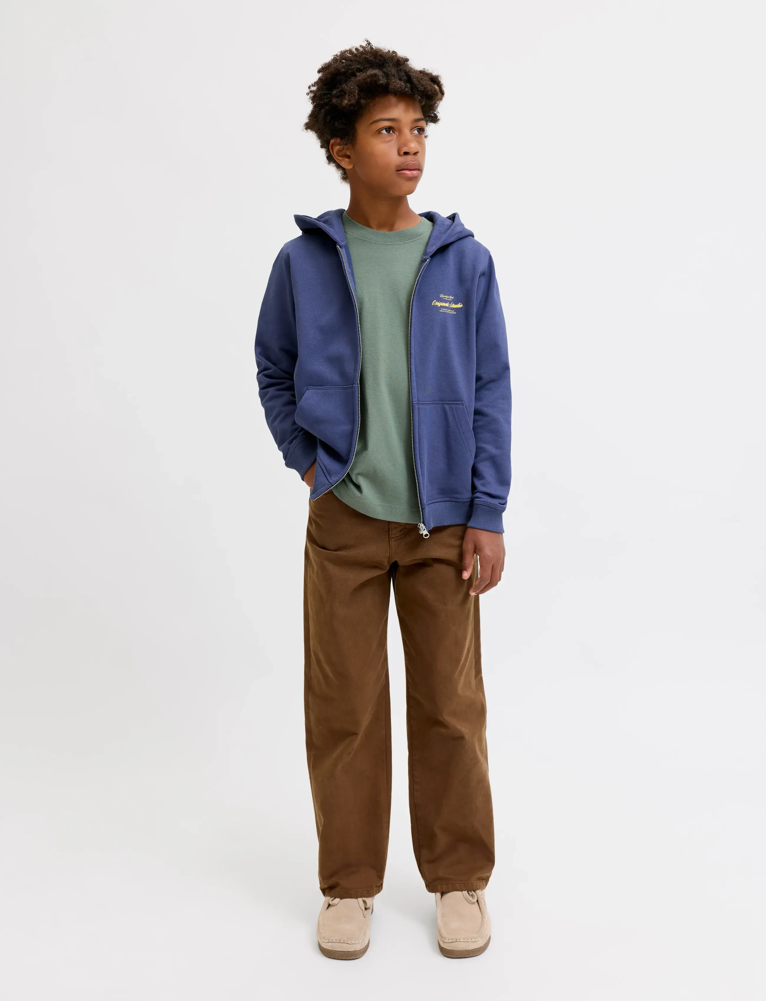 Jack & Jones - JORNORREBRO TYPO TEE SS CREW NECK SN JNR - kortærmede t-shirts - laurel wreath - 4