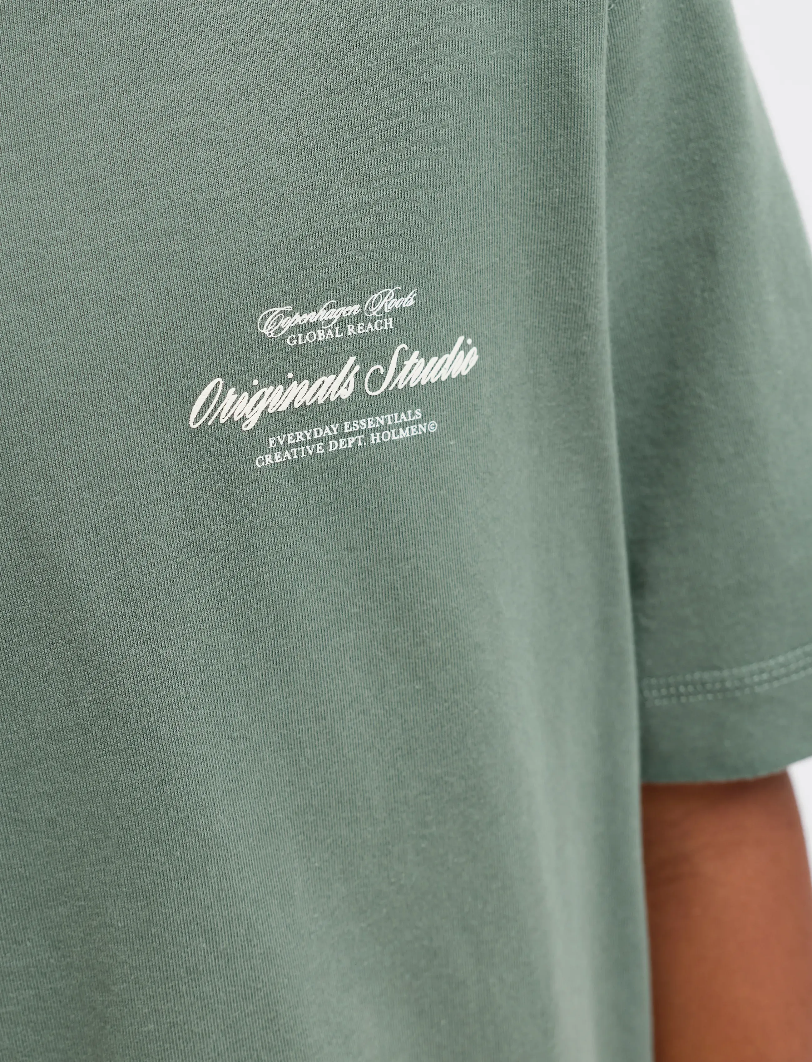 Jack & Jones - JORNORREBRO TYPO TEE SS CREW NECK SN JNR - kortærmede t-shirts - laurel wreath - 5