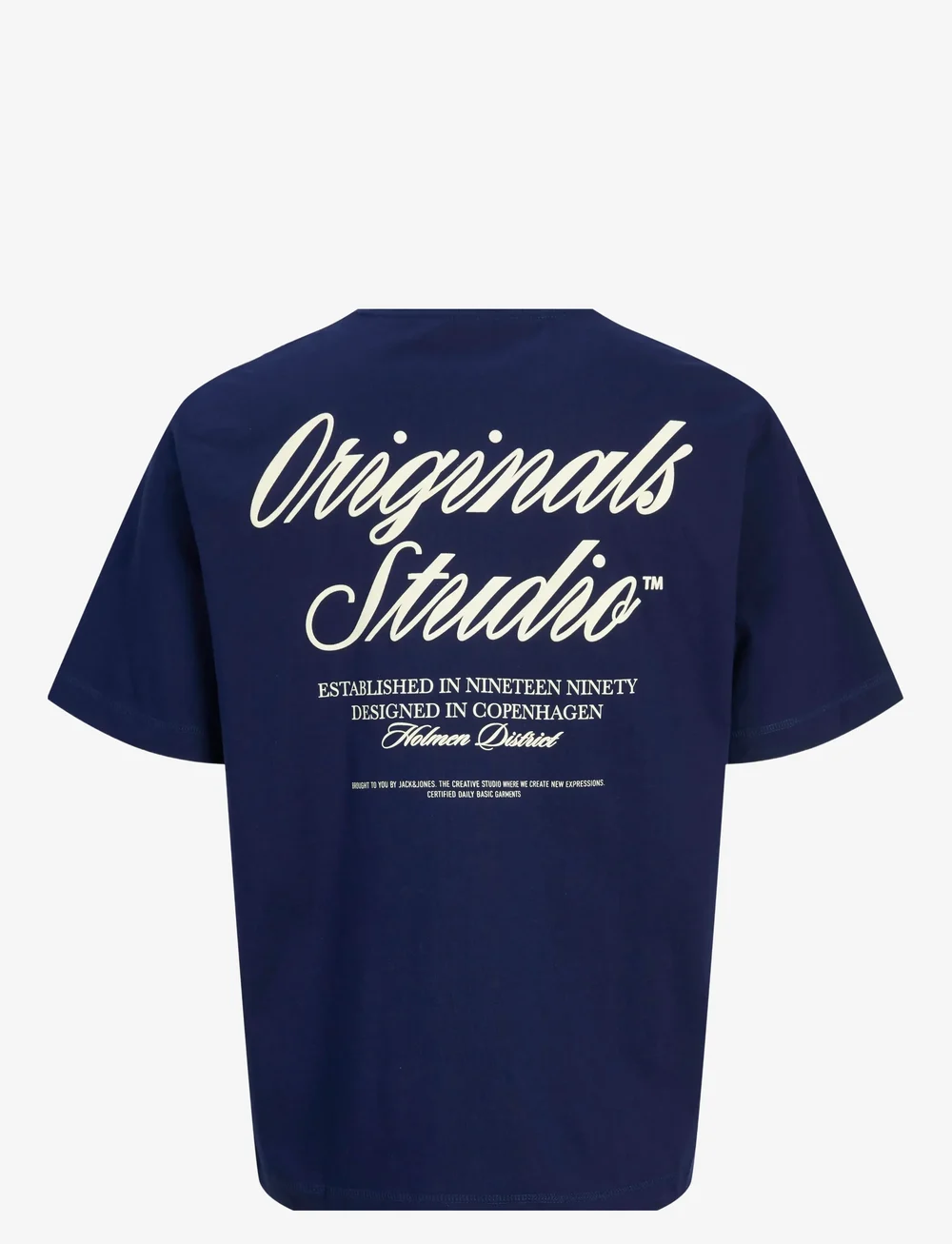 Jack & Jones - JORNORREBRO TYPO TEE SS CREW NECK SN JNR - stutterma bolir - ocean cavern - 2