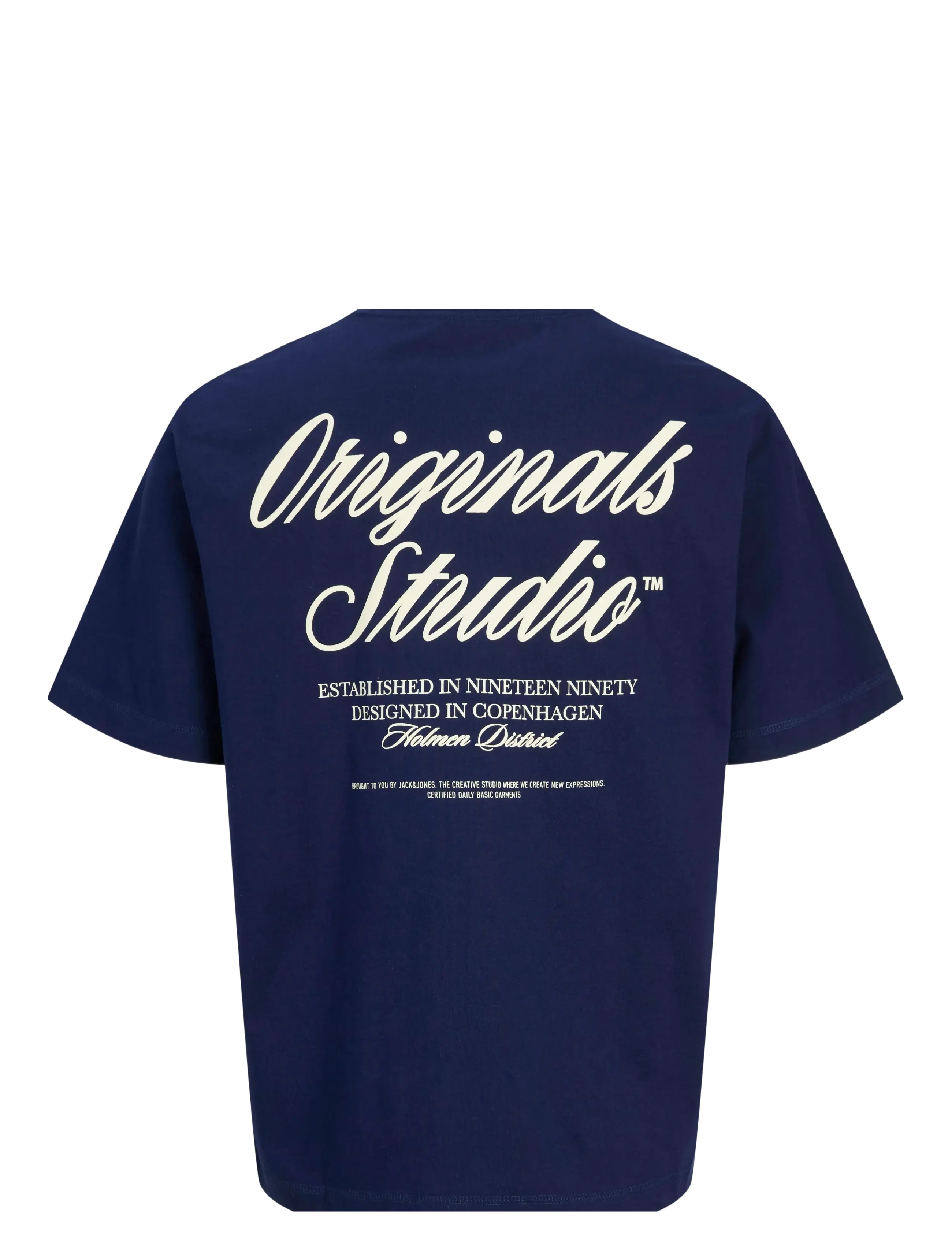 Jack & Jones - JORNORREBRO TYPO TEE SS CREW NECK SN JNR - stutterma bolir - ocean cavern - 2