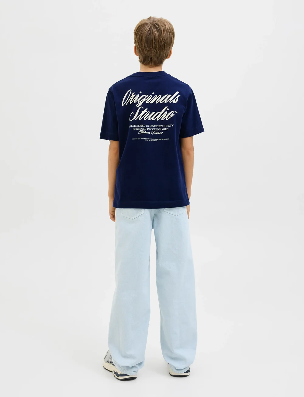 Jack & Jones - JORNORREBRO TYPO TEE SS CREW NECK SN JNR - stutterma bolir - ocean cavern - 3