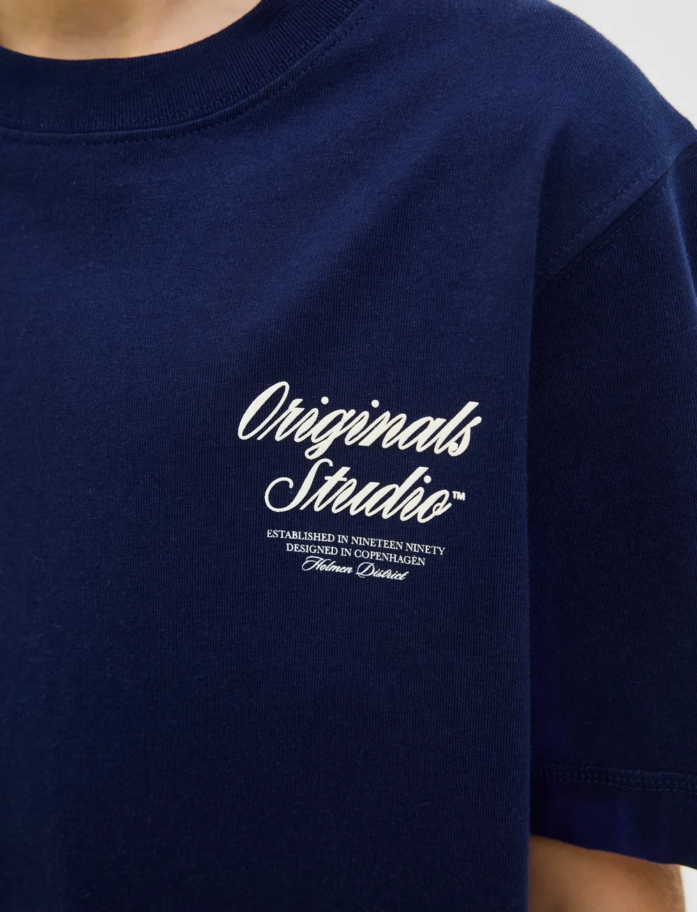 Jack & Jones - JORNORREBRO TYPO TEE SS CREW NECK SN JNR - stutterma bolir - ocean cavern - 4