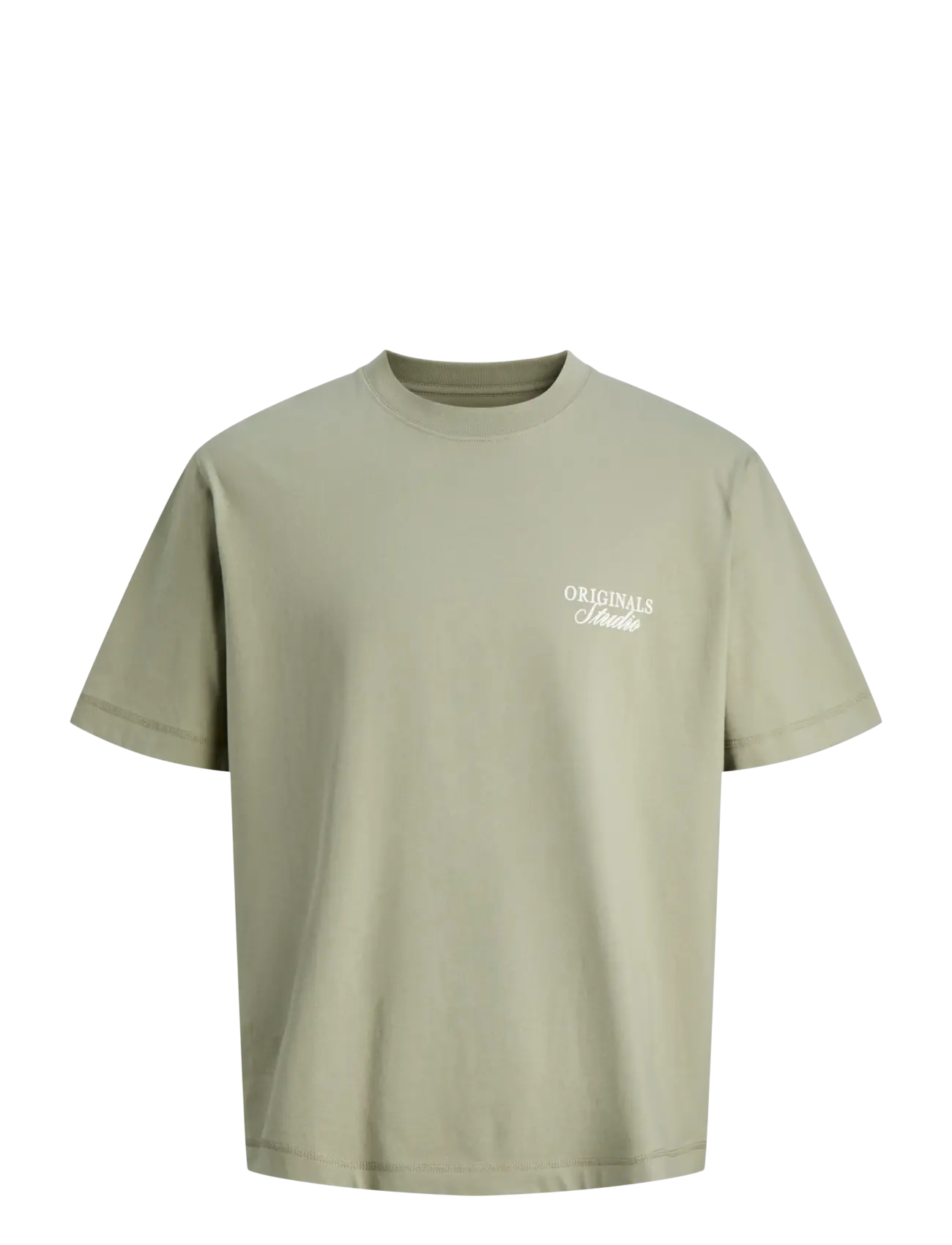 Jack & Jones JORNORREBRO TYPO TEE SS CREW NECK SN JNR - Tøj - SEAGRASS / khaki/green