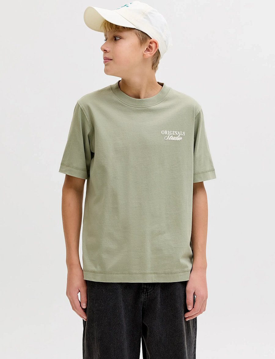 Jack & Jones - JORNORREBRO TYPO TEE SS CREW NECK SN JNR - marškinėliai trumpomis rankovėmis - seagrass - 0