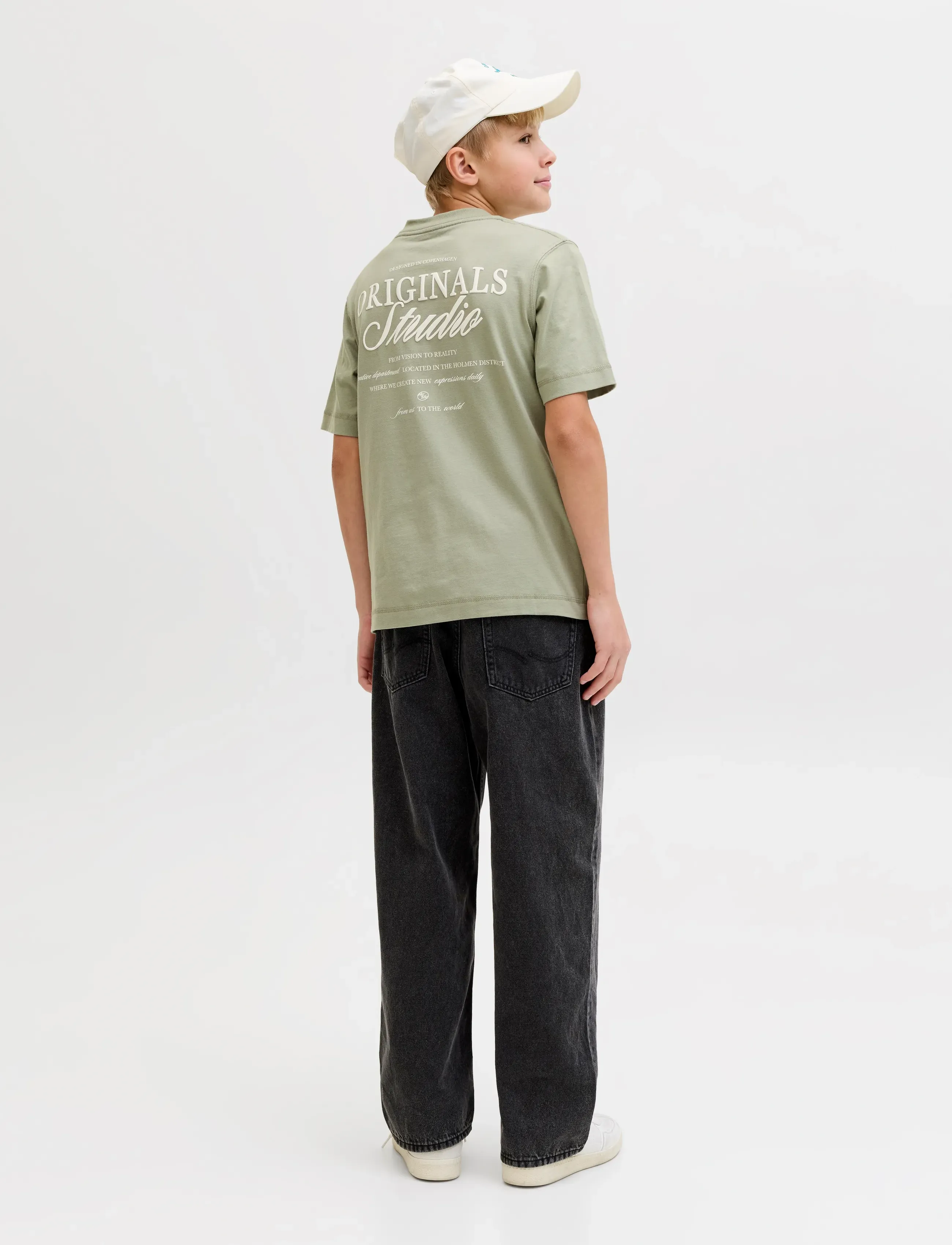 Jack & Jones - JORNORREBRO TYPO TEE SS CREW NECK SN JNR - marškinėliai trumpomis rankovėmis - seagrass - 3