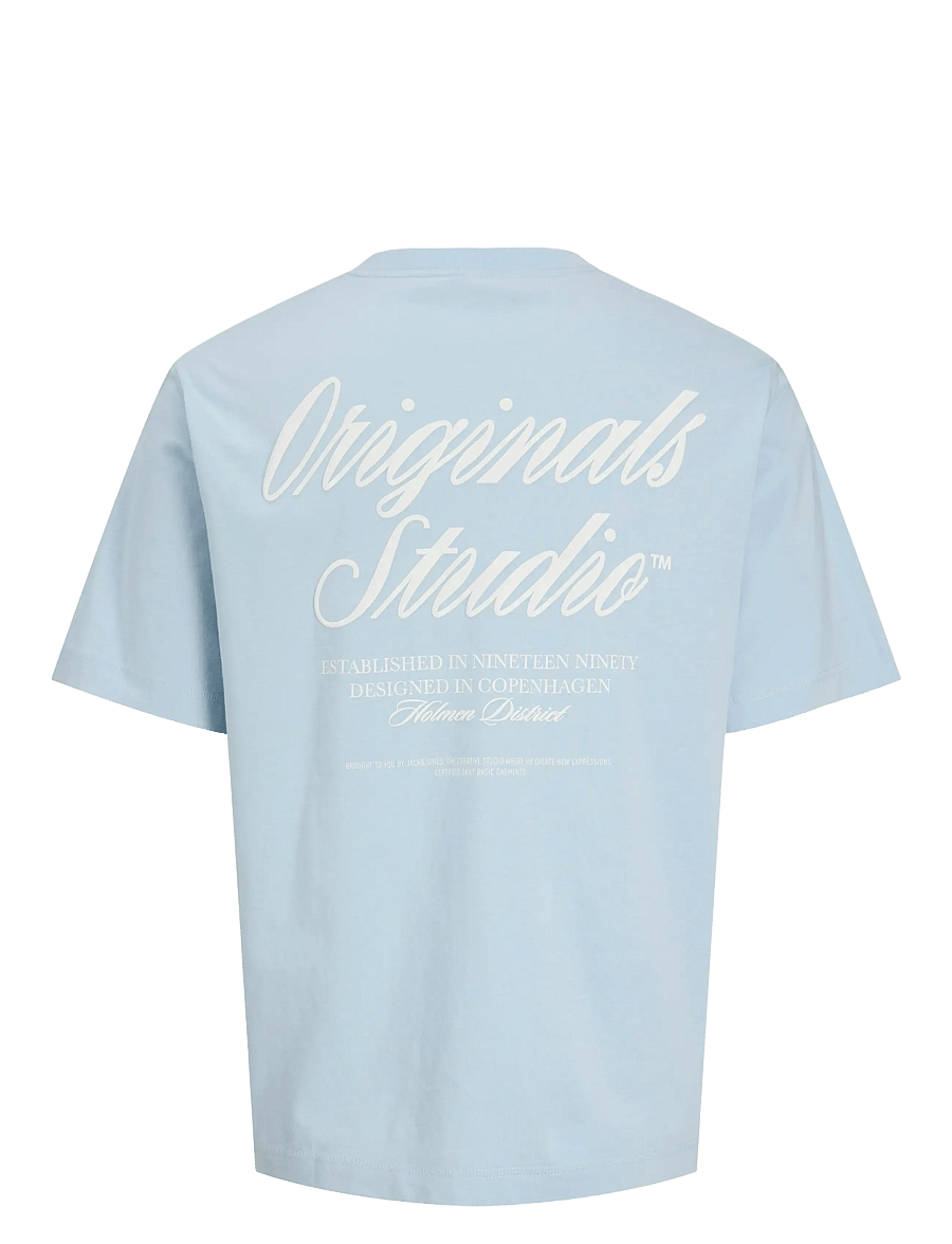 Jack & Jones - JORNORREBRO TYPO TEE SS CREW NECK SN JNR - kurzärmelige - skyway - 2