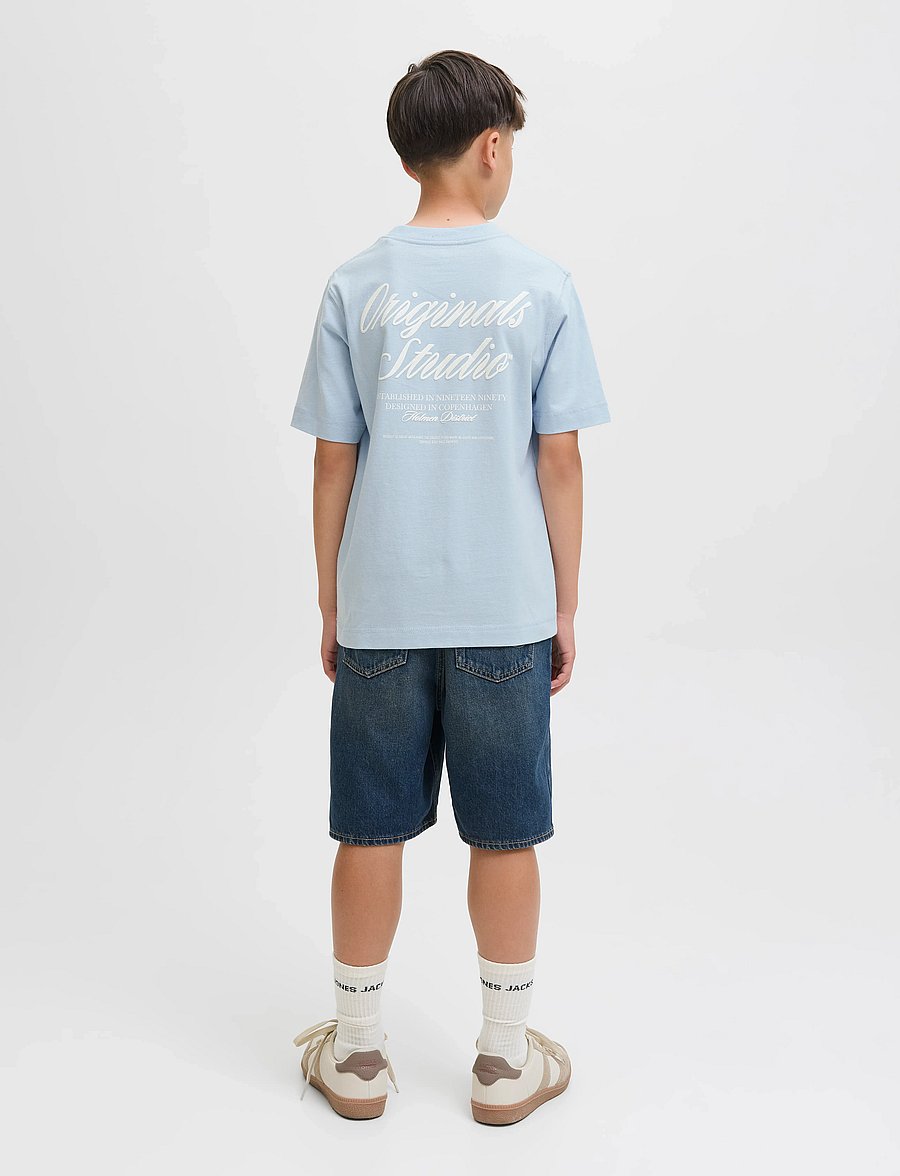 Jack & Jones - JORNORREBRO TYPO TEE SS CREW NECK SN JNR - kurzärmelige - skyway - 3
