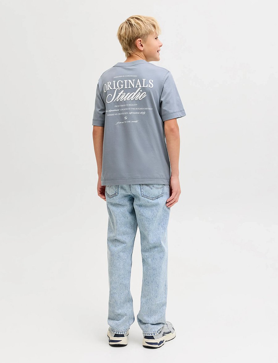 Jack & Jones - JORNORREBRO TYPO TEE SS CREW NECK SN JNR - kortærmede t-shirts - tradewinds - 3