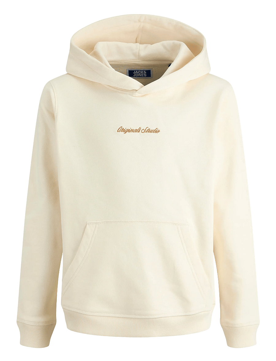 Jack & Jones - JORNORREBRO EMB SWEAT HOOD NOOS JNR - hoodies - antique white - 1