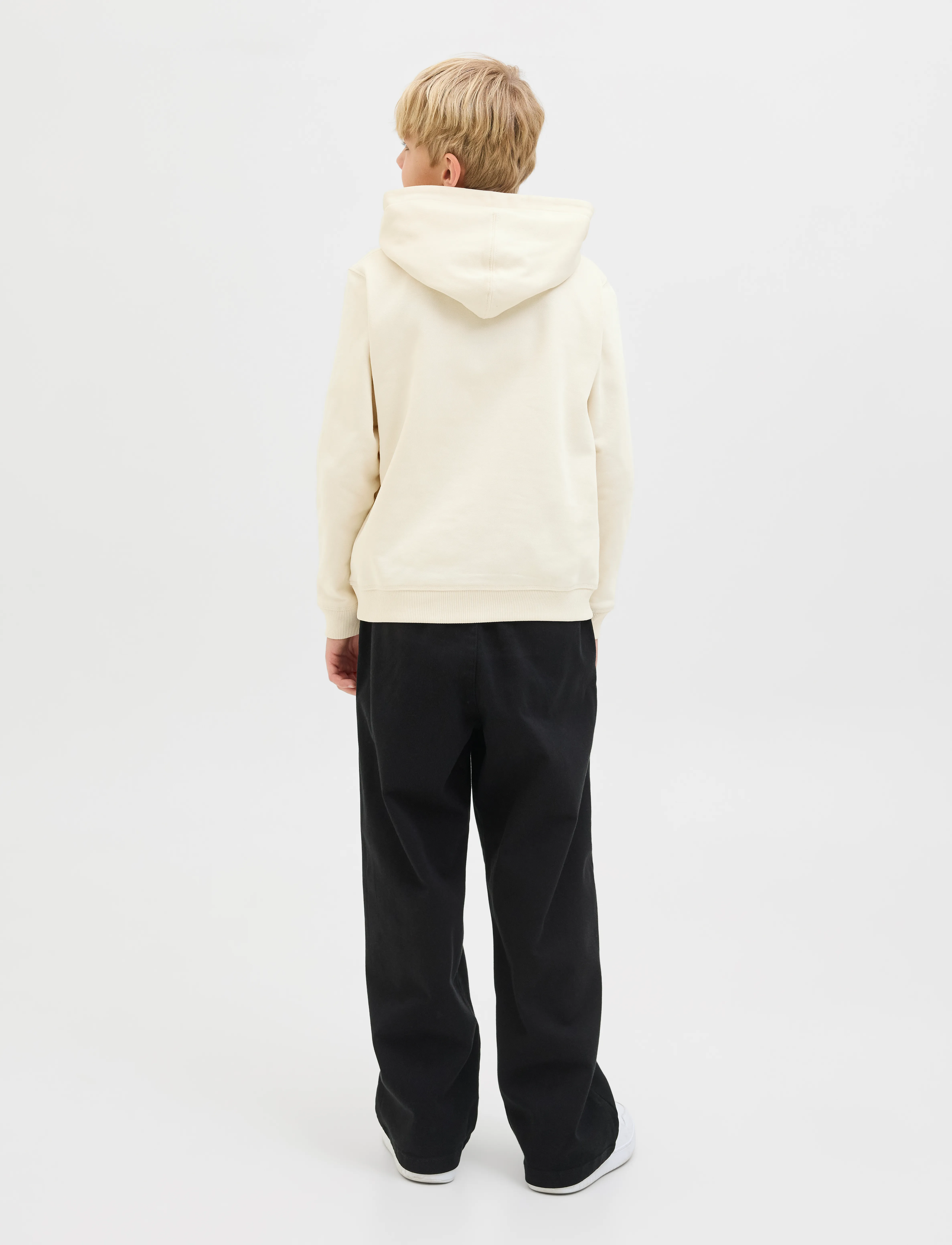 Jack & Jones - JORNORREBRO EMB SWEAT HOOD NOOS JNR - hættetrøjer - antique white - 2