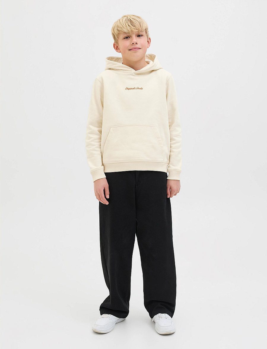 Jack & Jones - JORNORREBRO EMB SWEAT HOOD NOOS JNR - hoodies - antique white - 4