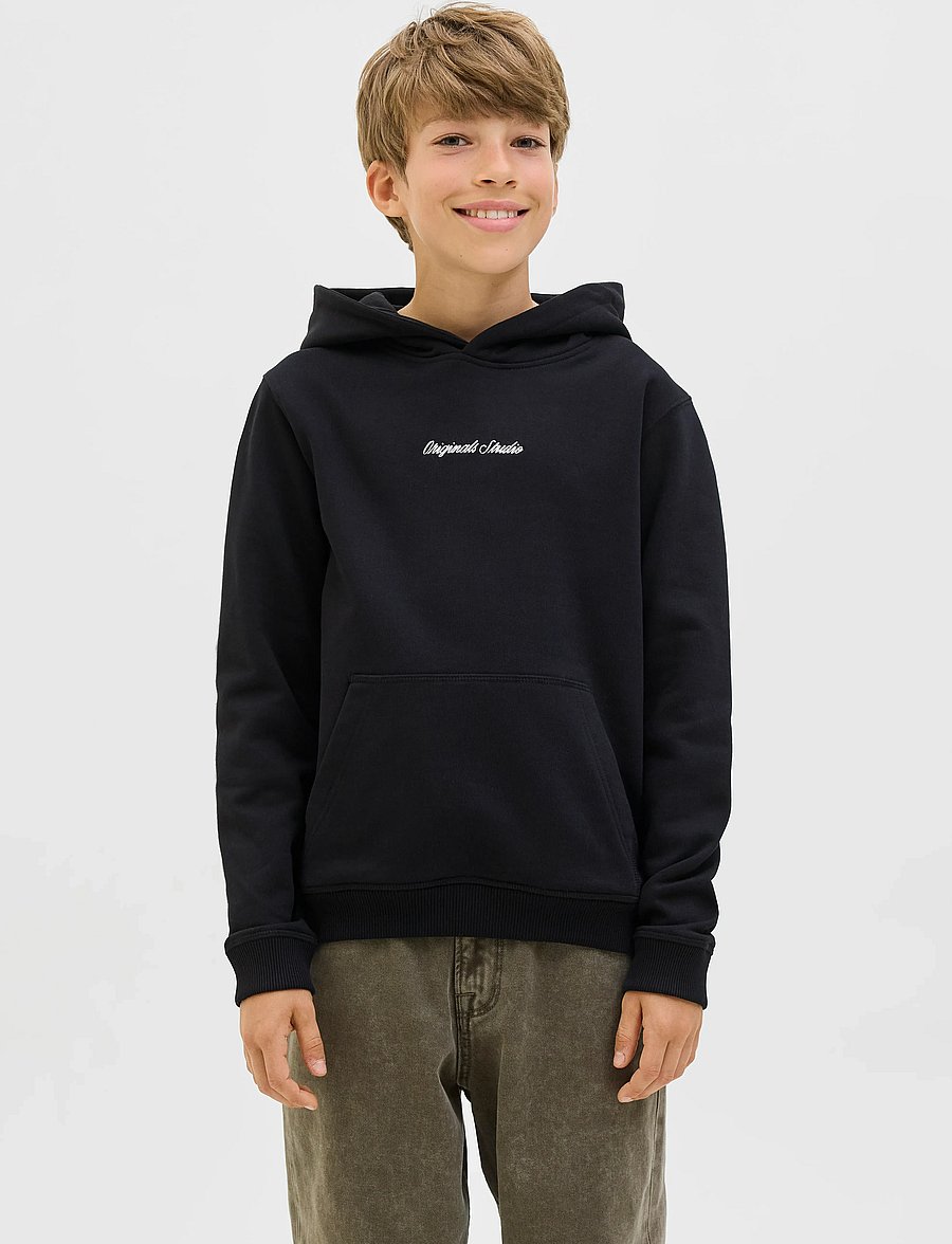 Jack & Jones - JORNORREBRO EMB SWEAT HOOD NOOS JNR - pulls à capuche - black - 0