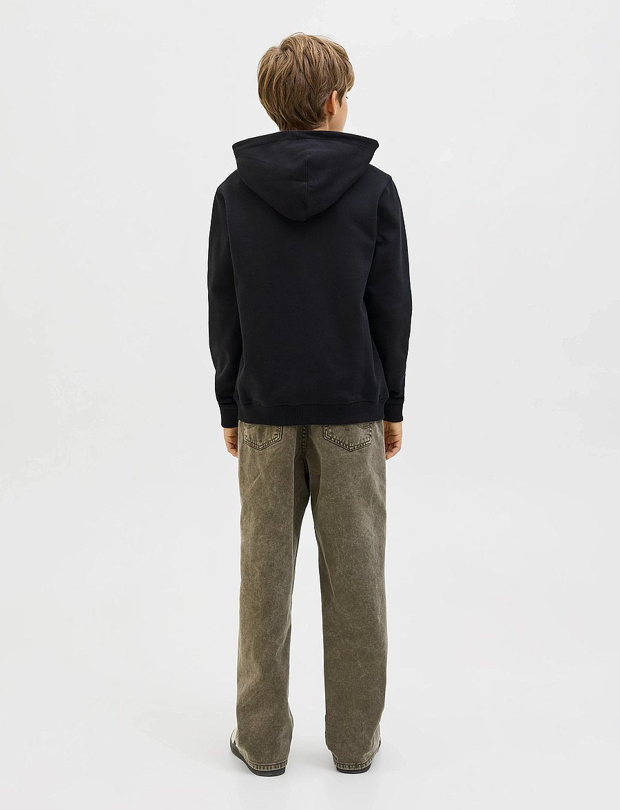 Jack & Jones - JORNORREBRO EMB SWEAT HOOD NOOS JNR - pulls à capuche - black - 2